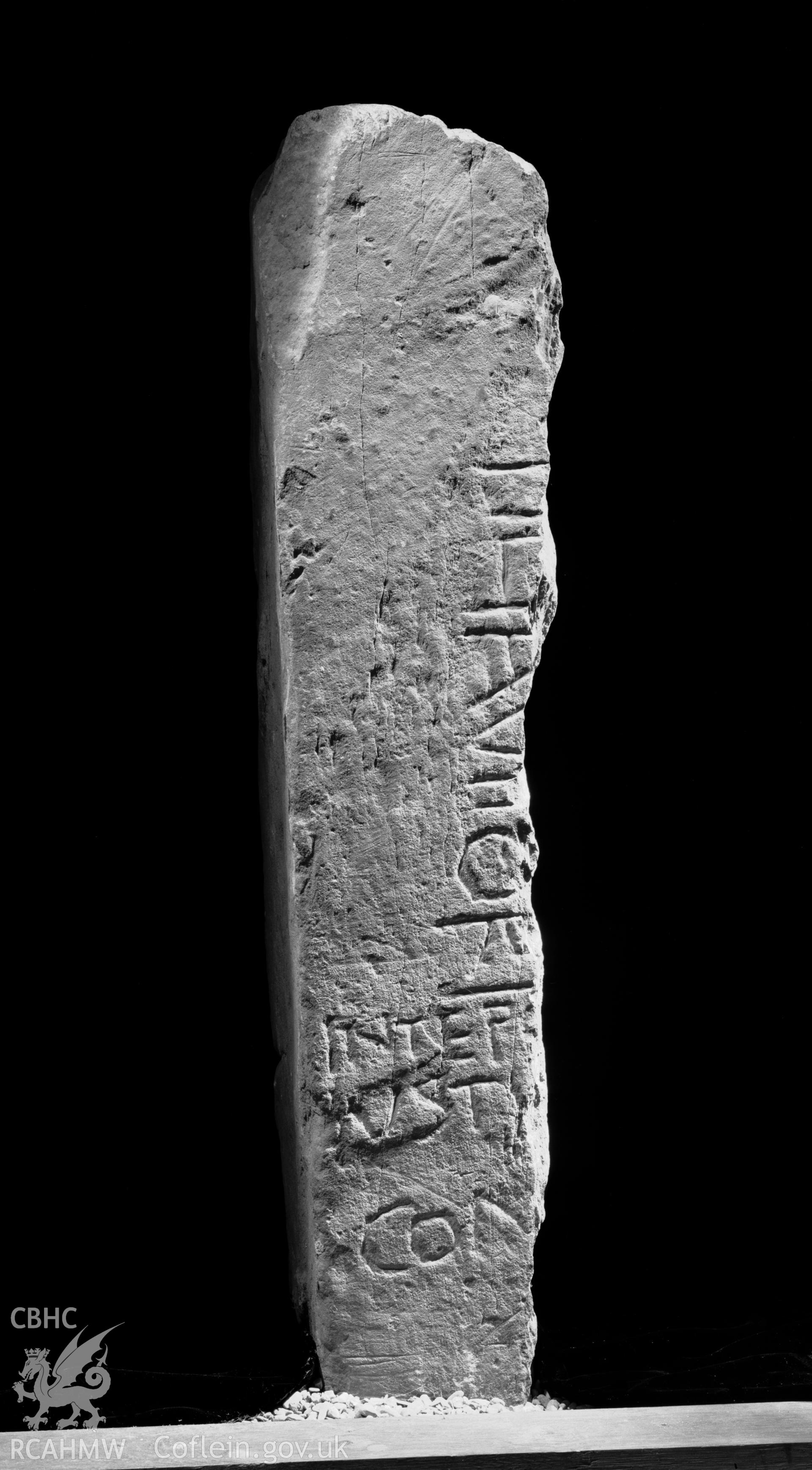 Black and white photograph of the avitorius stone.