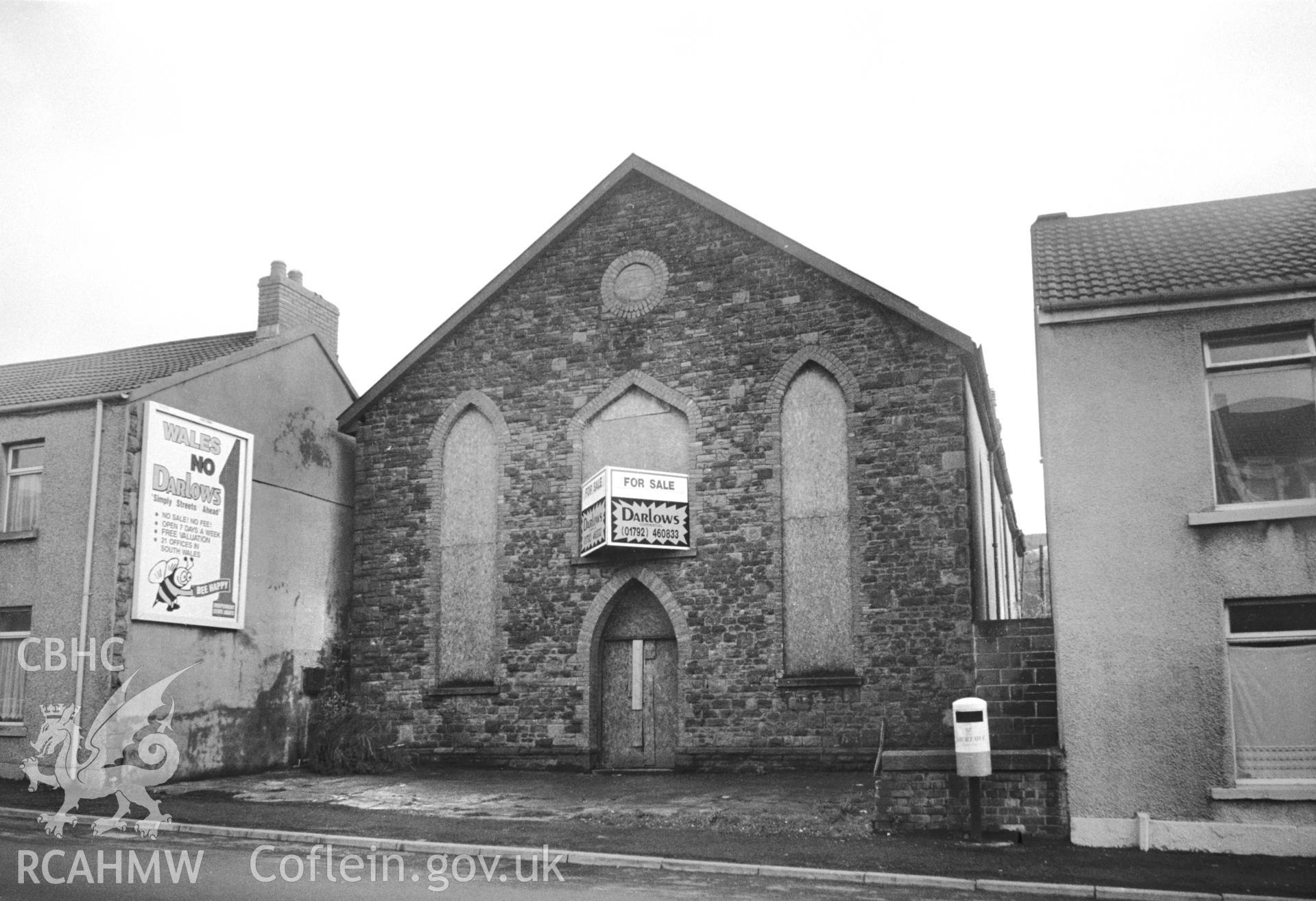 Photograph of Hafod Wesleyan Methodist Chapel, Hafod: showing the north-west front and the north-east side.