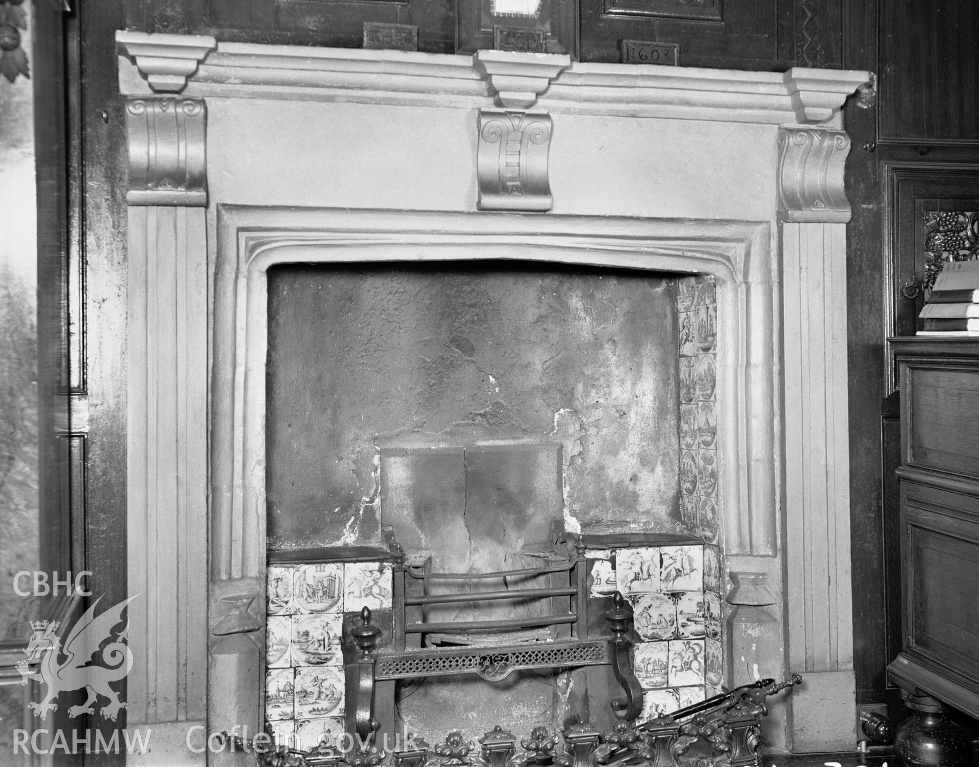 Fireplace in the east bedroom.