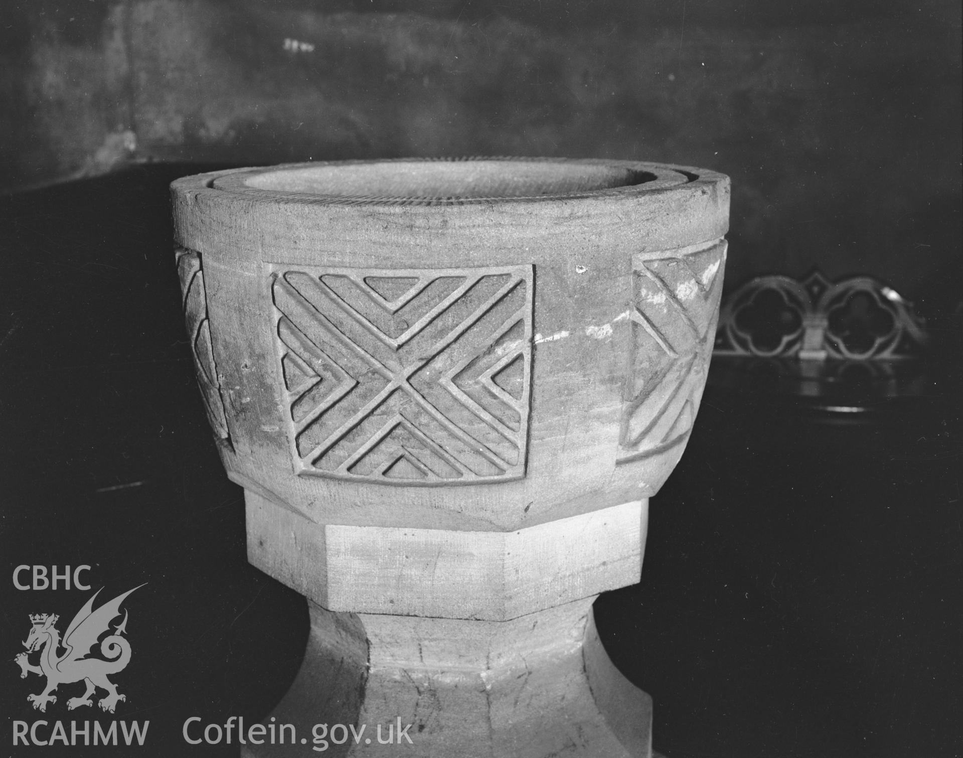 View of the font