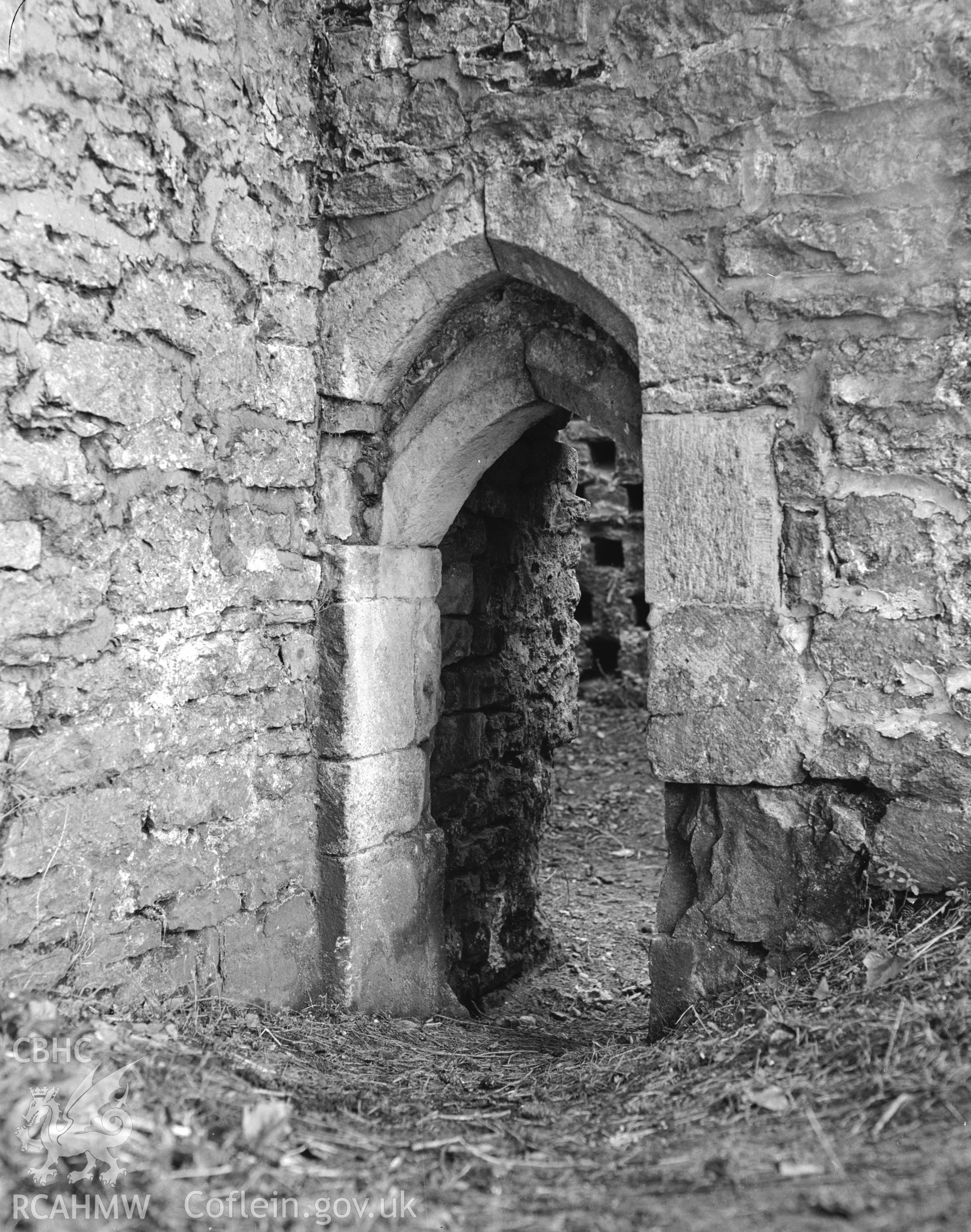 Entrance on the north side of the dovecot.