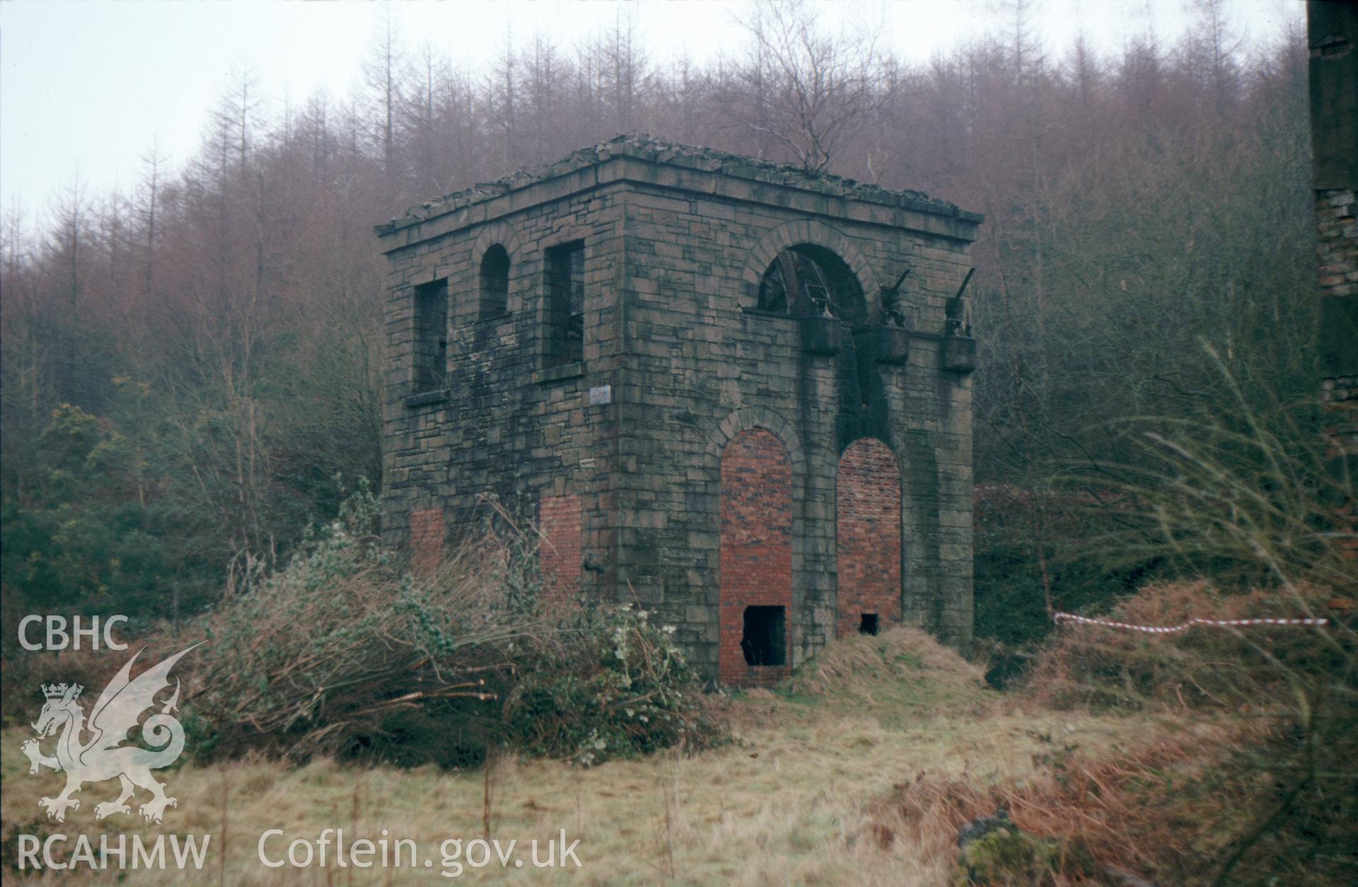 Digitized 35mm slide showing Glyn Pits Coal Mine, Pontypool .