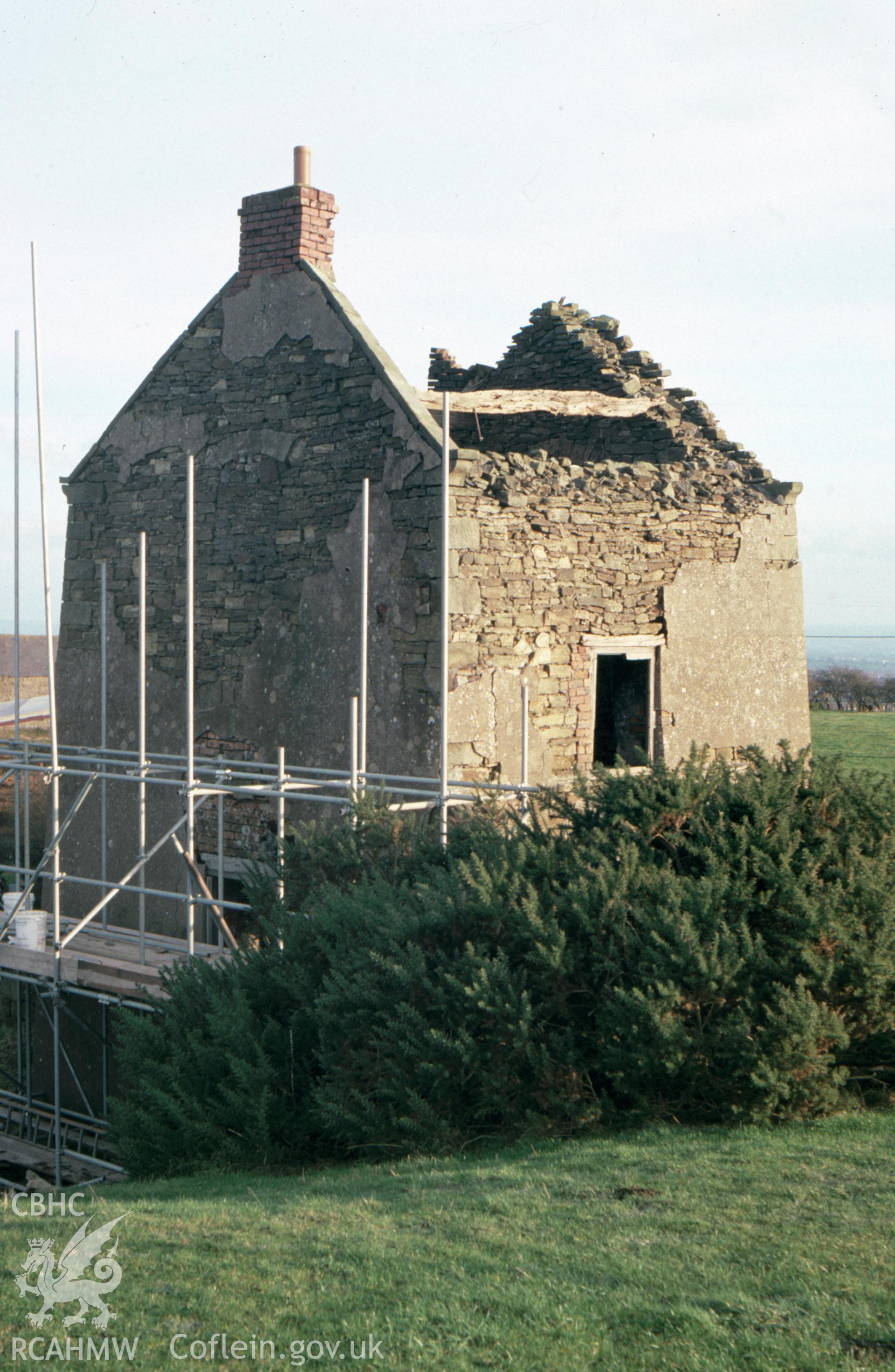 Digitized 35mm slide showing Penrhos engine-house.