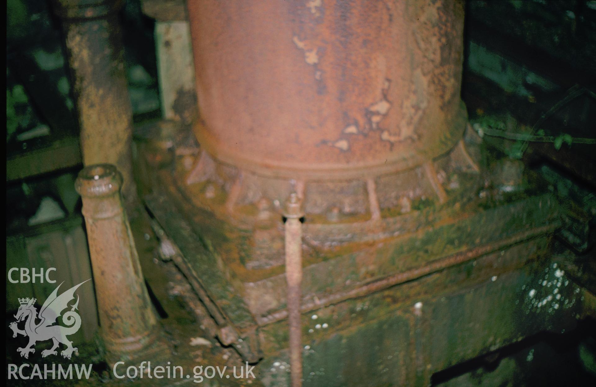 Digitized 35mm slide showing Glyn Pits Coal Mine, engine house, Pontypool .