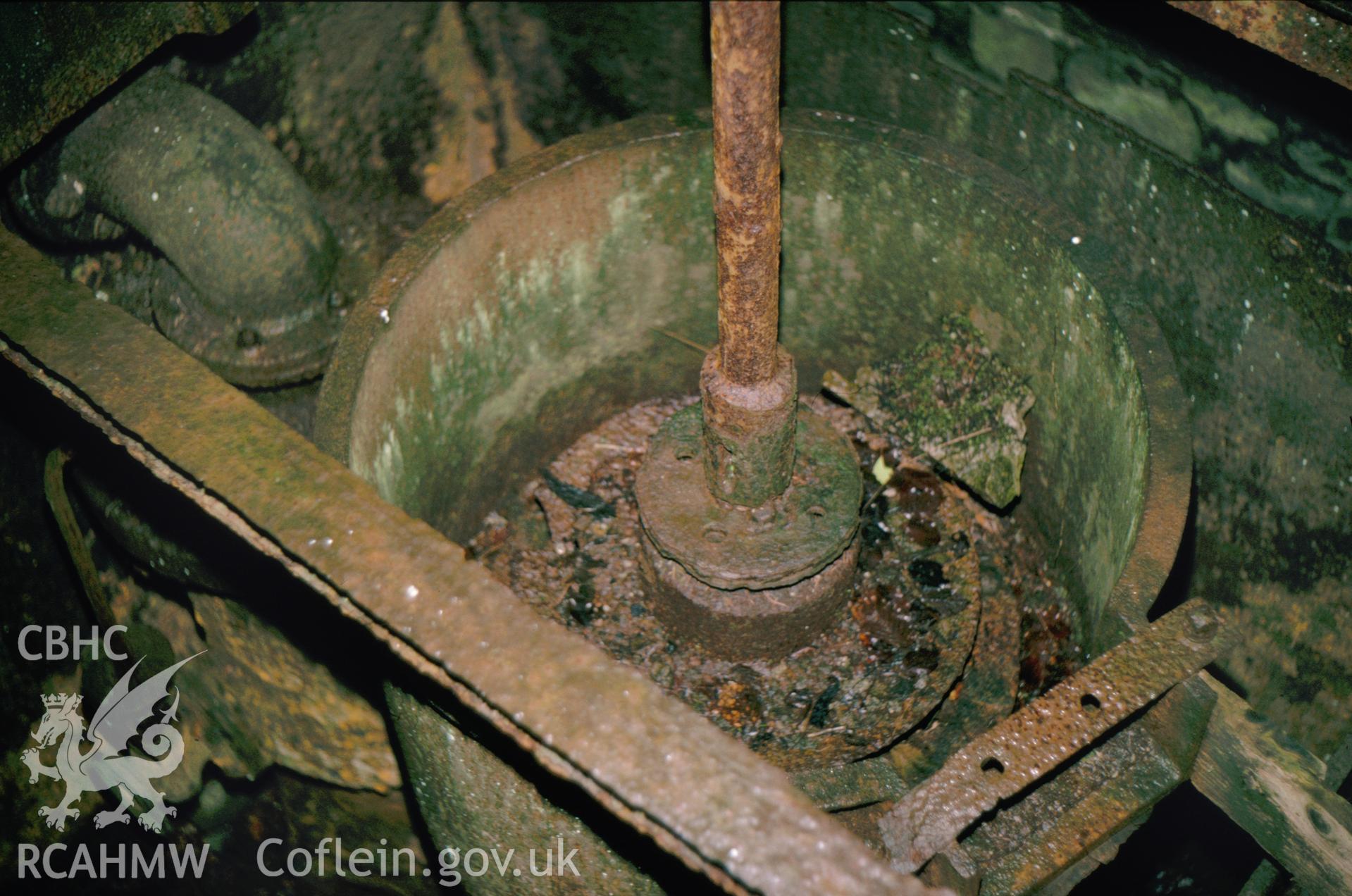 Digitized 35mm slide showing Glyn Pits Coal Mine, engine house, Pontypool .