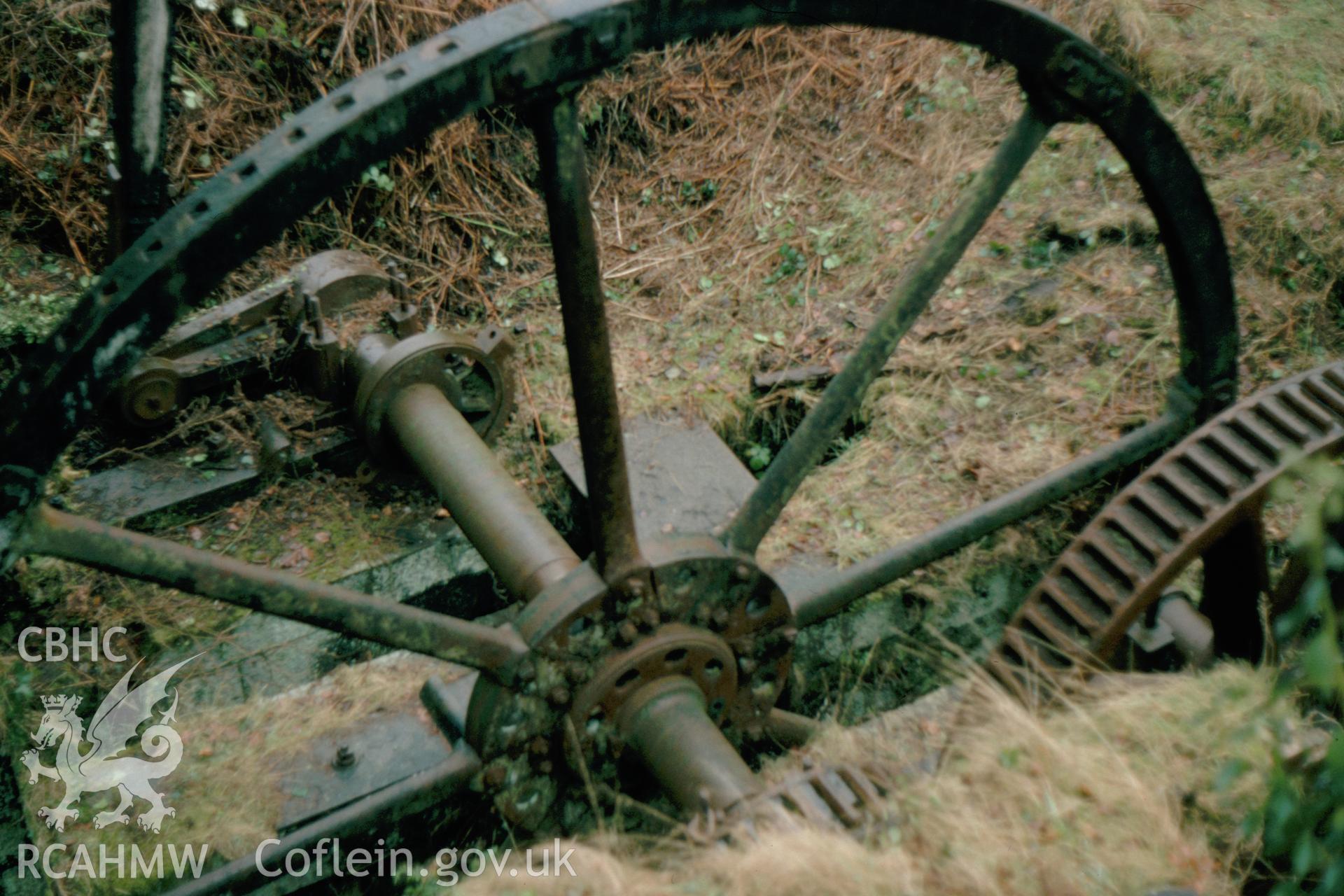 Digitized 35mm slide showing Glyn Pits Coal Mine, engine house, Pontypool .