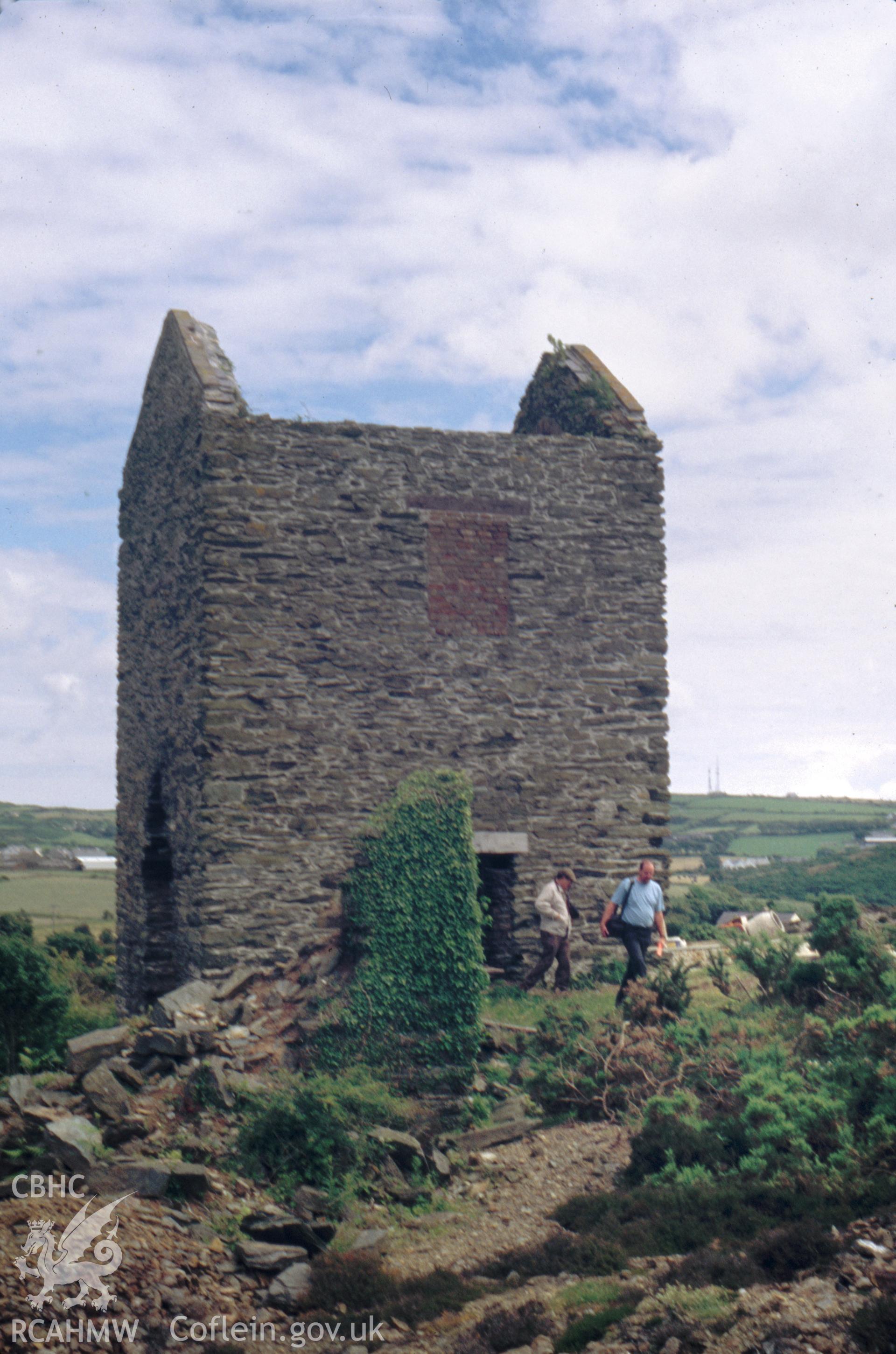 Digitized 35mm slide showing Pearl Shaft engine house exterior.