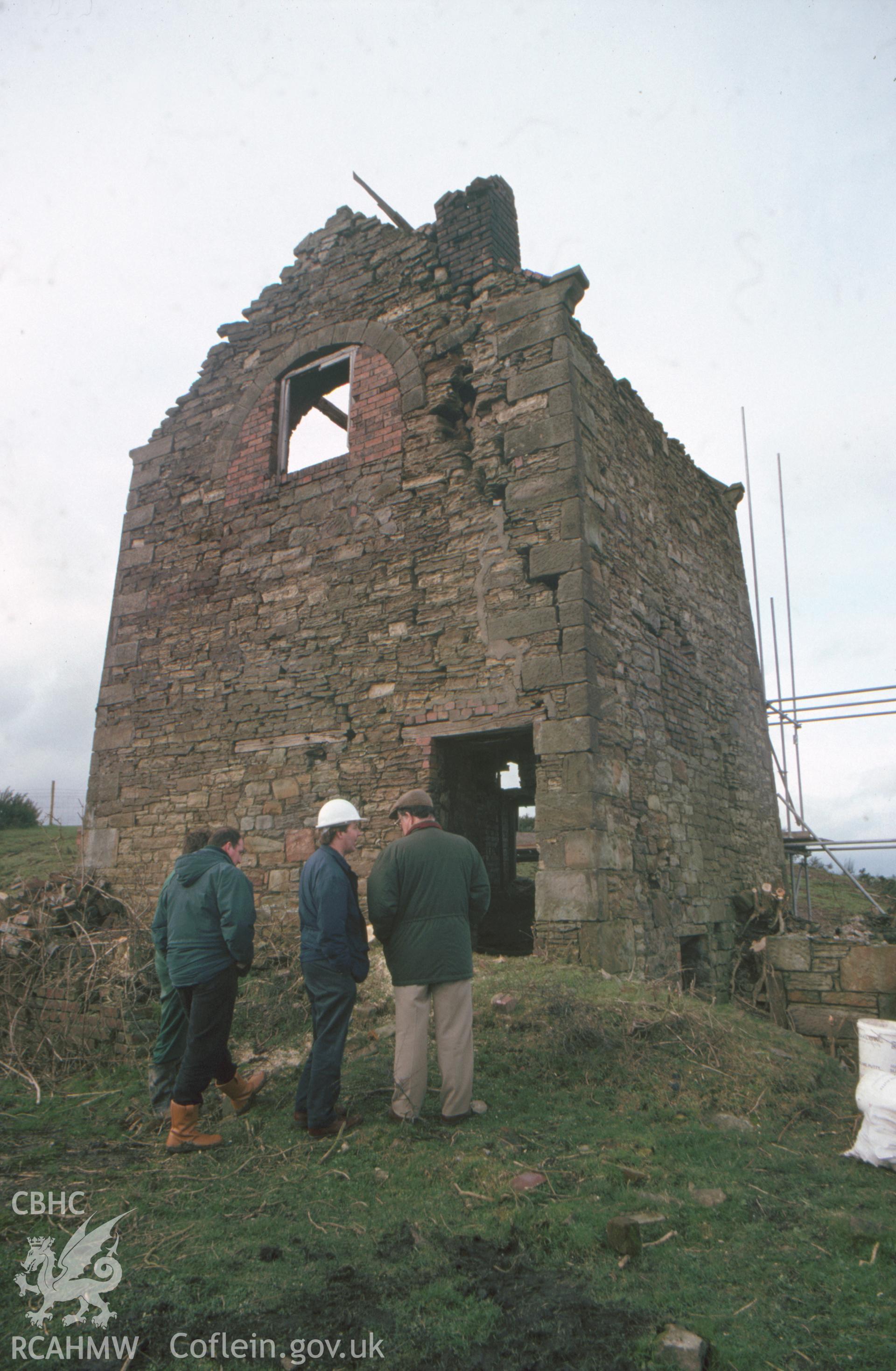 Digitized 35mm slide showing Penrhos engine-house.