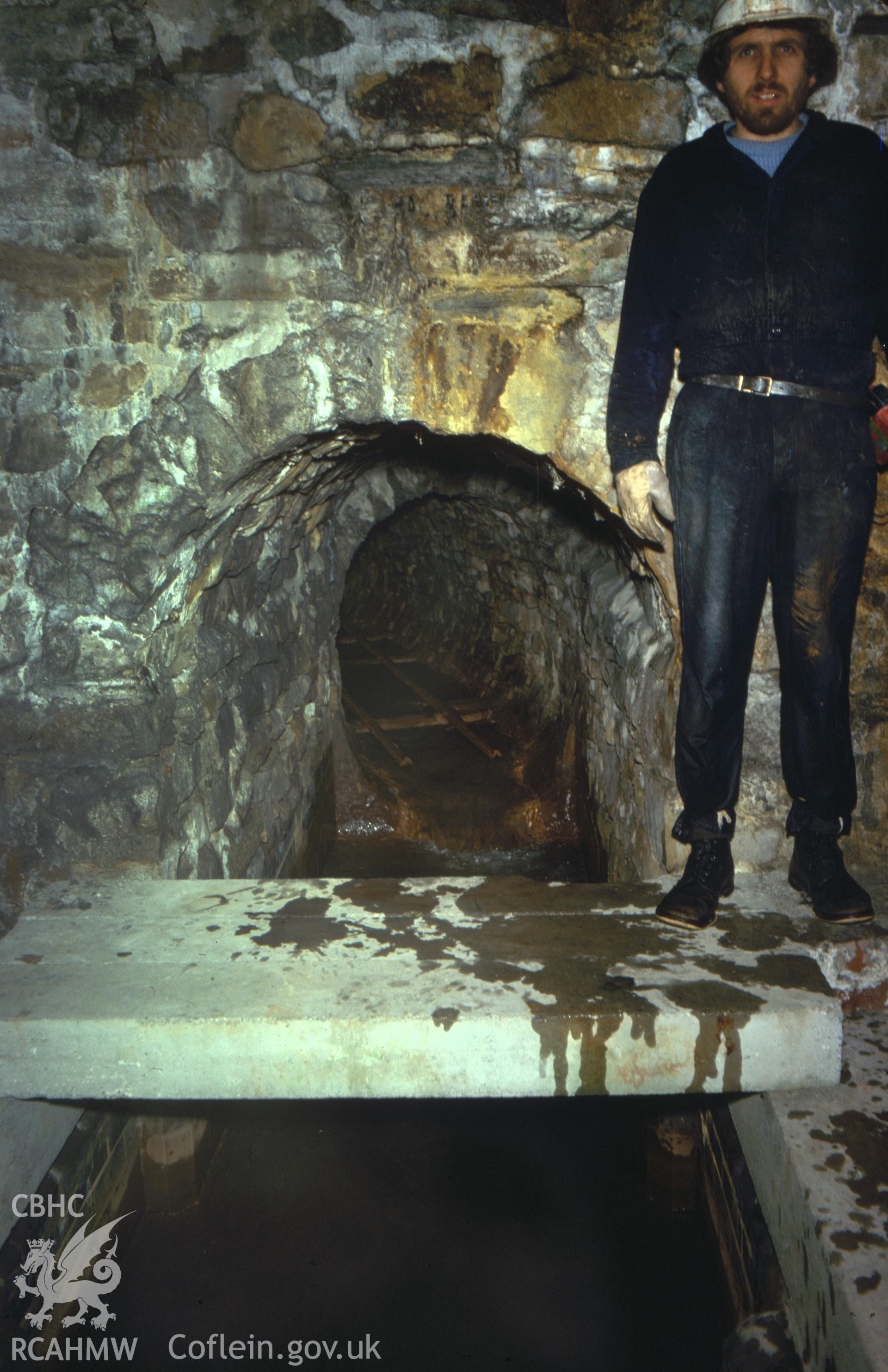 Digitized 35mm slide of Park Day Level, Minera, showing the portal.