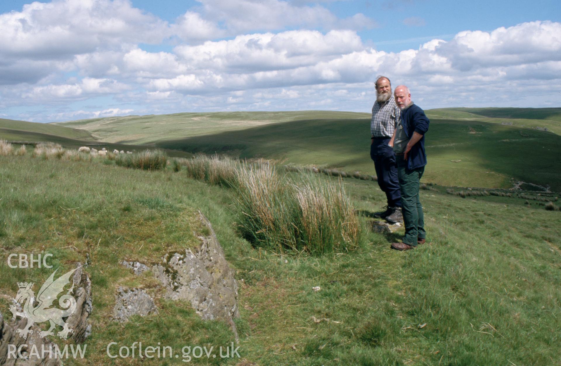 Digitized 35mm slide showing Gwenlais leat. Dolaucothi.