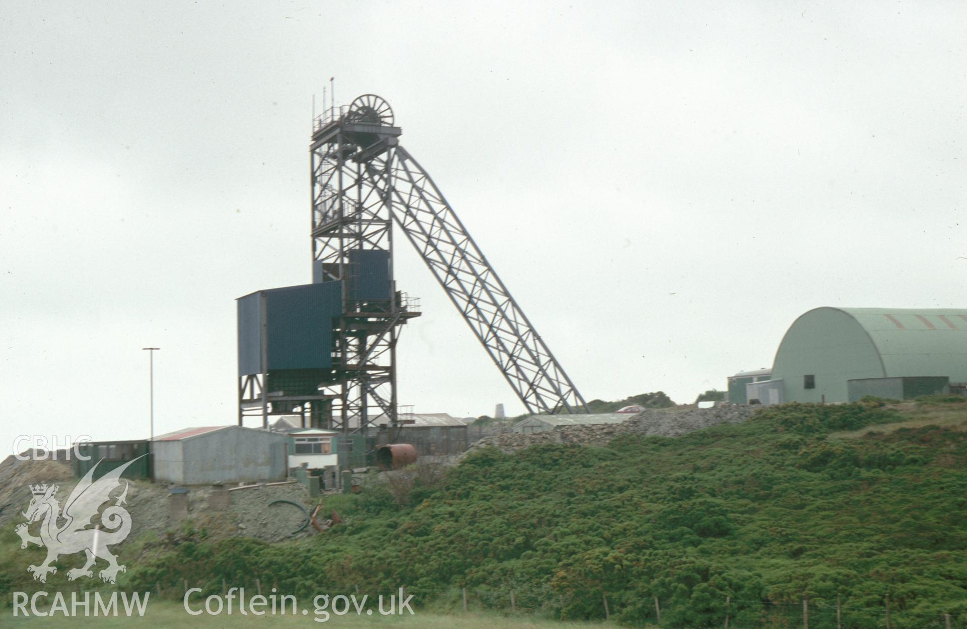 Digitized 35mm slide showing Anglesey Mining, Morris Shaft.