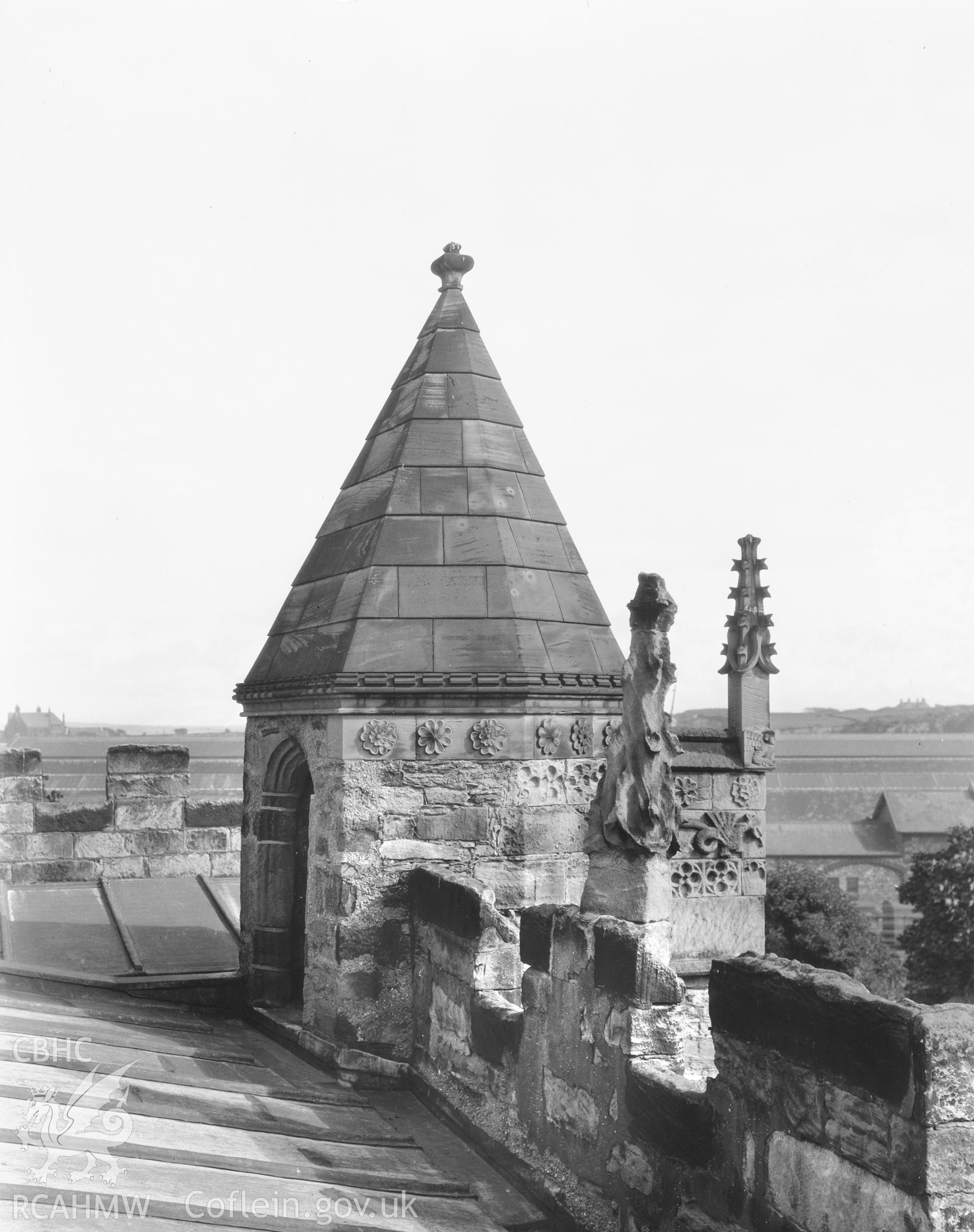 Top of stair turret