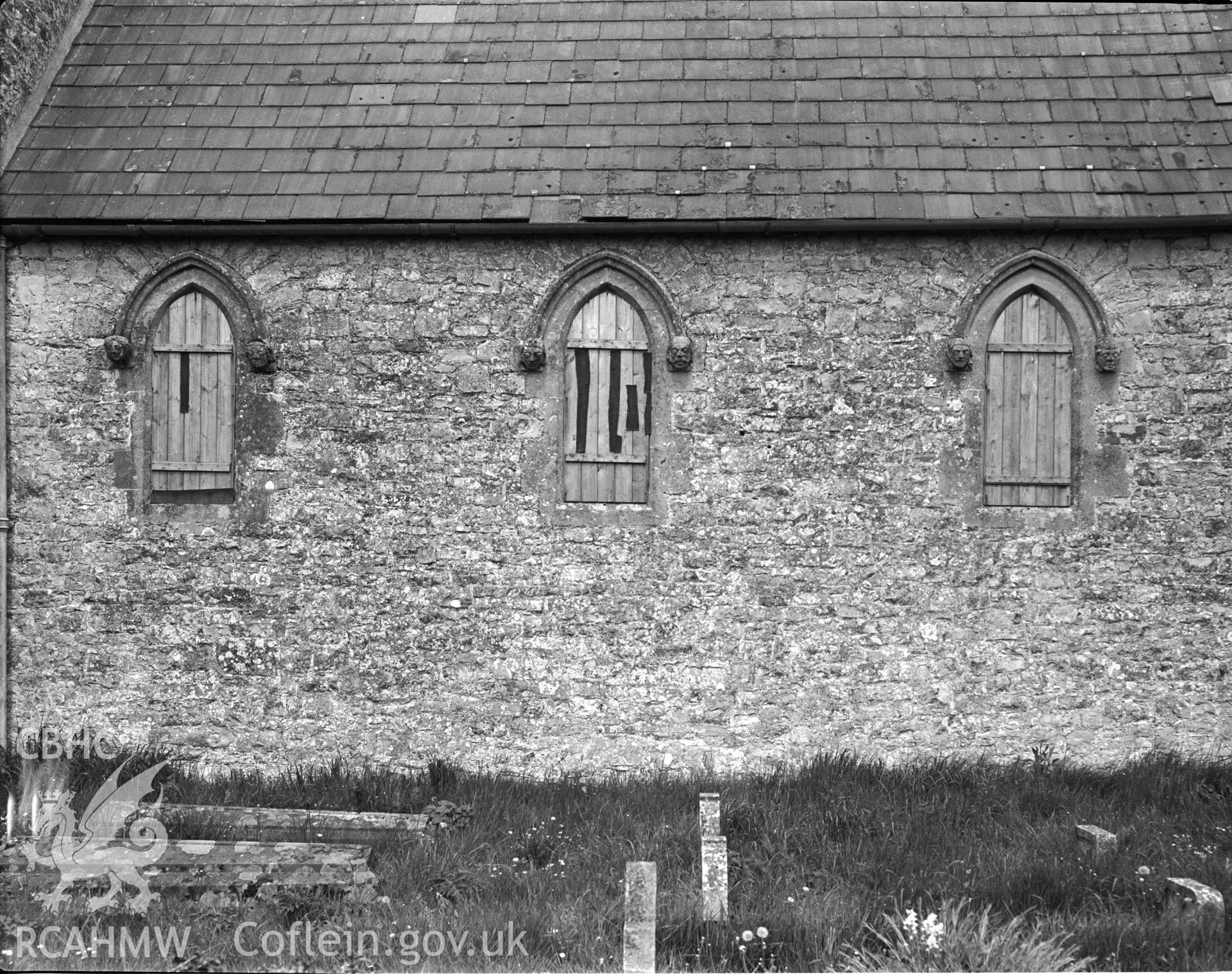 Twelfth-century windows in the south wall of the chancel.