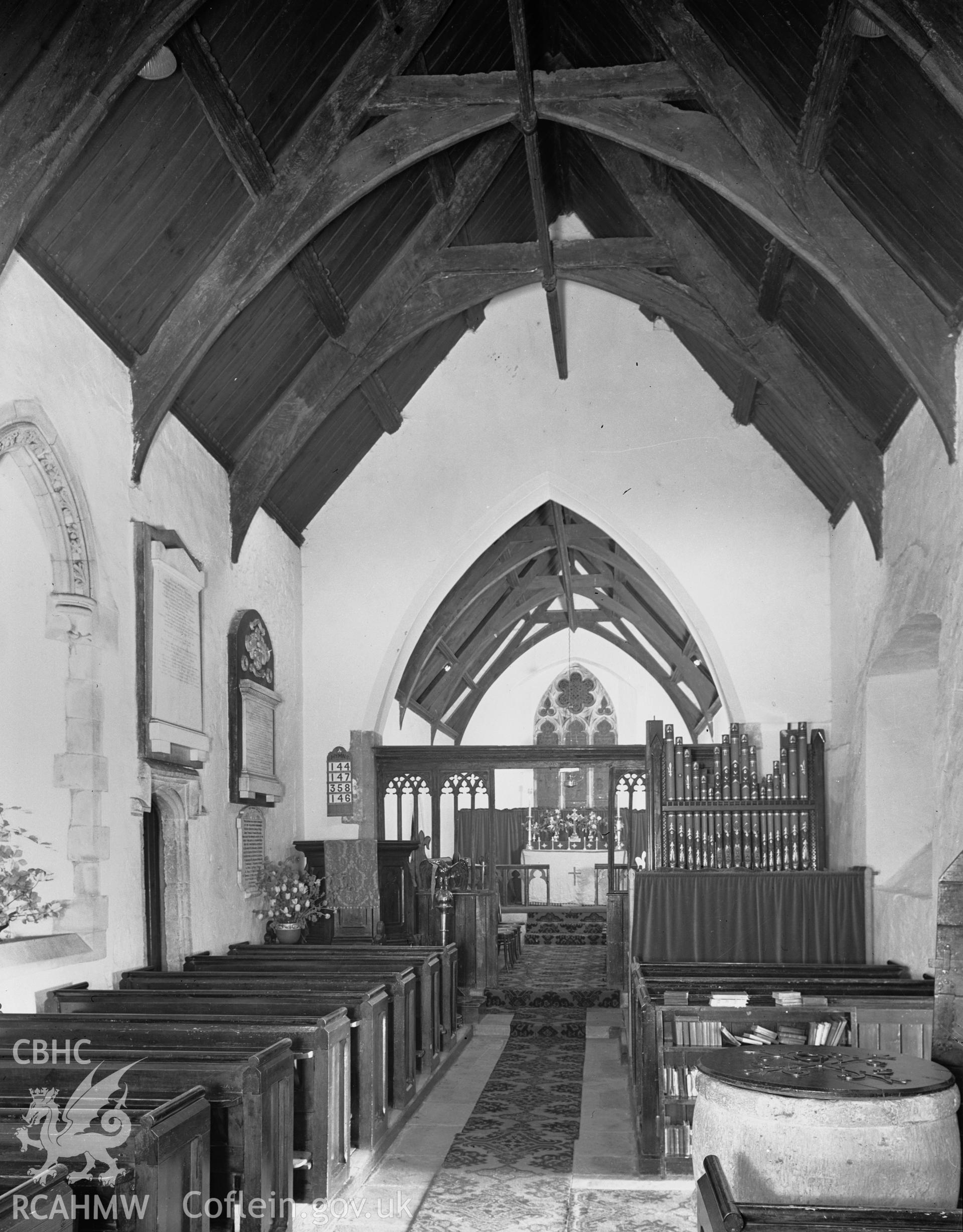 Interior view looking east.