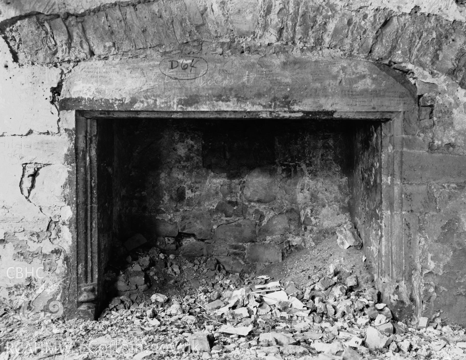 Fireplace on ground floor.