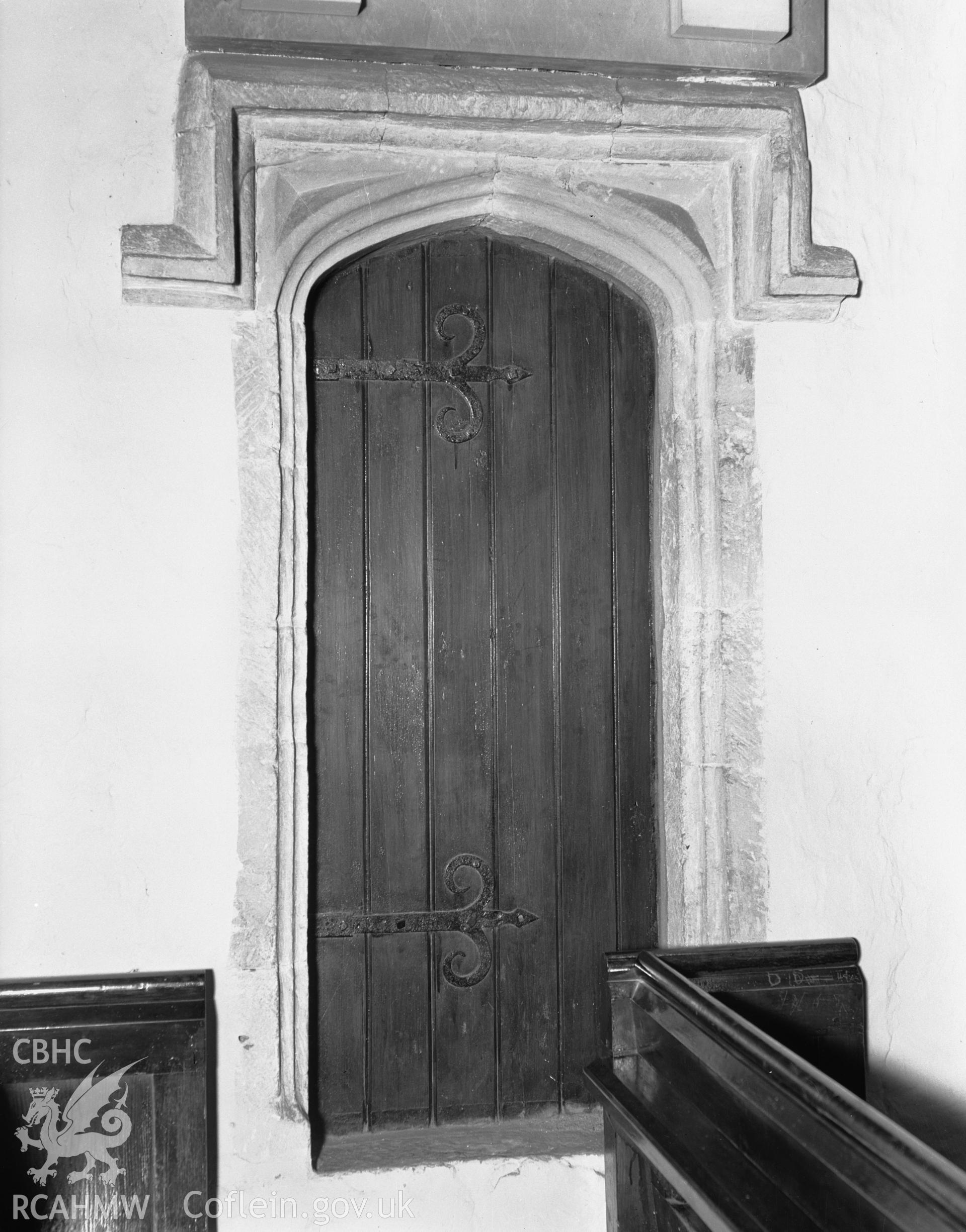 Interior view showing the doorway to the rood stair