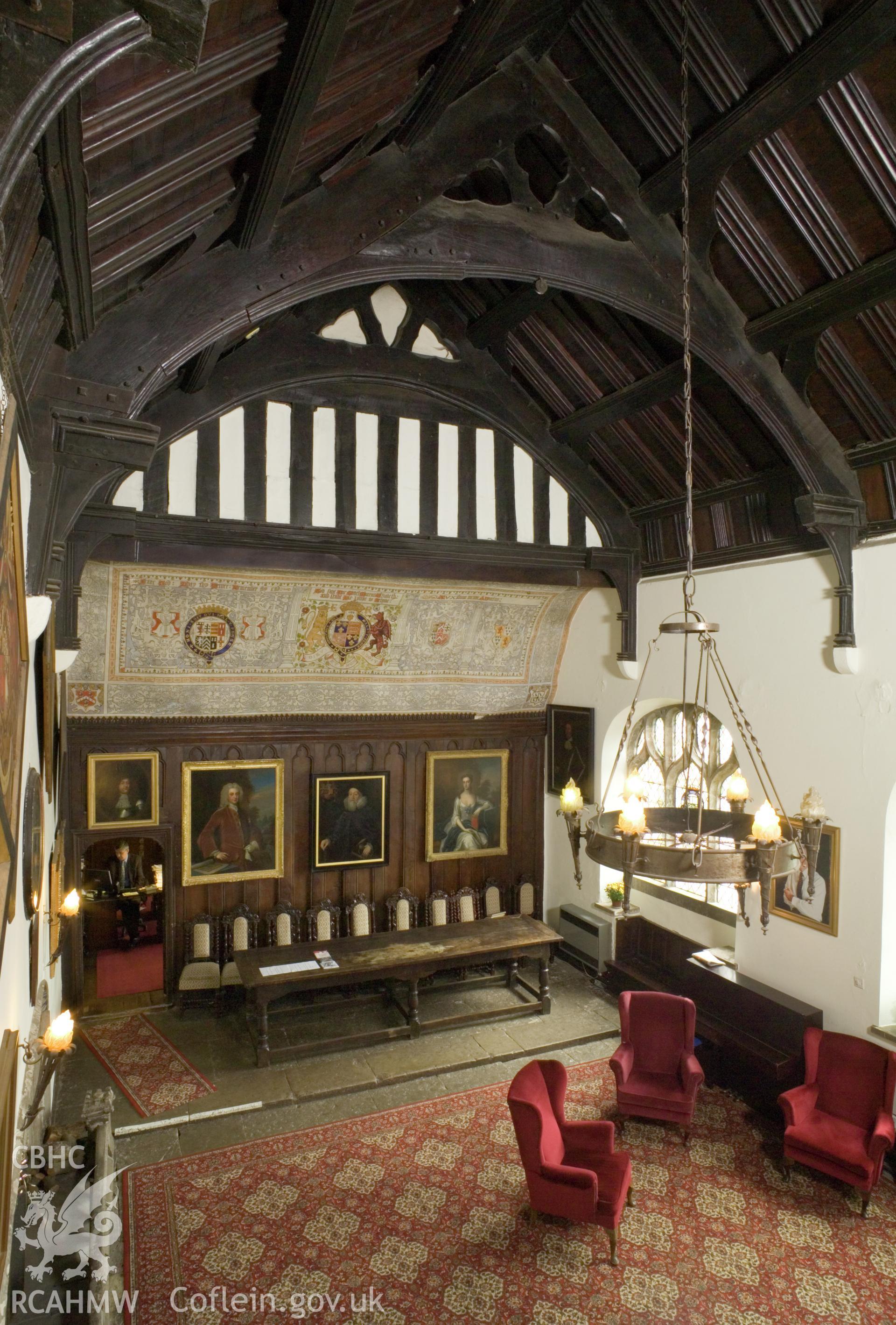 Interior of the Great Hall, from gallery.