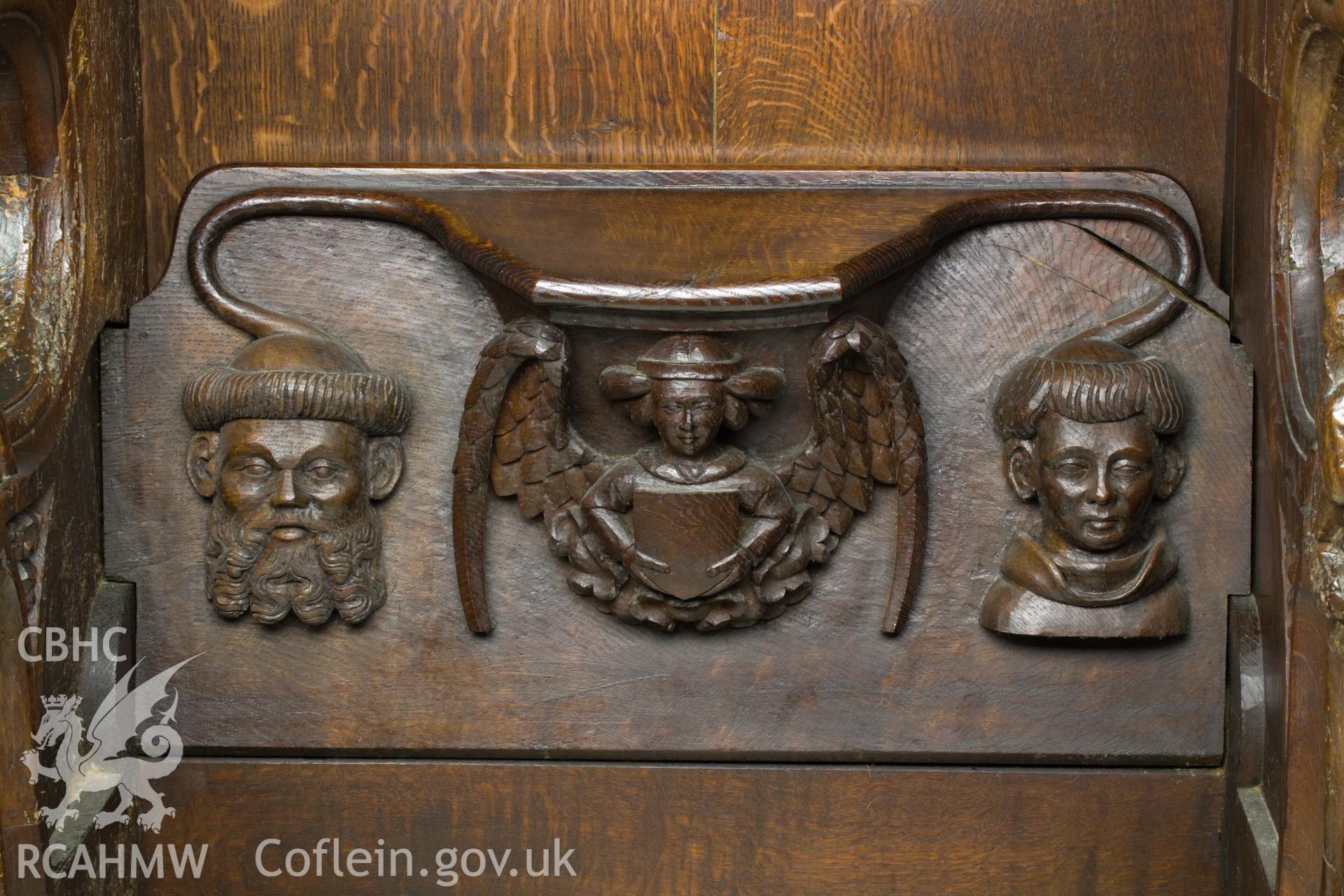 Misericord on North wall.