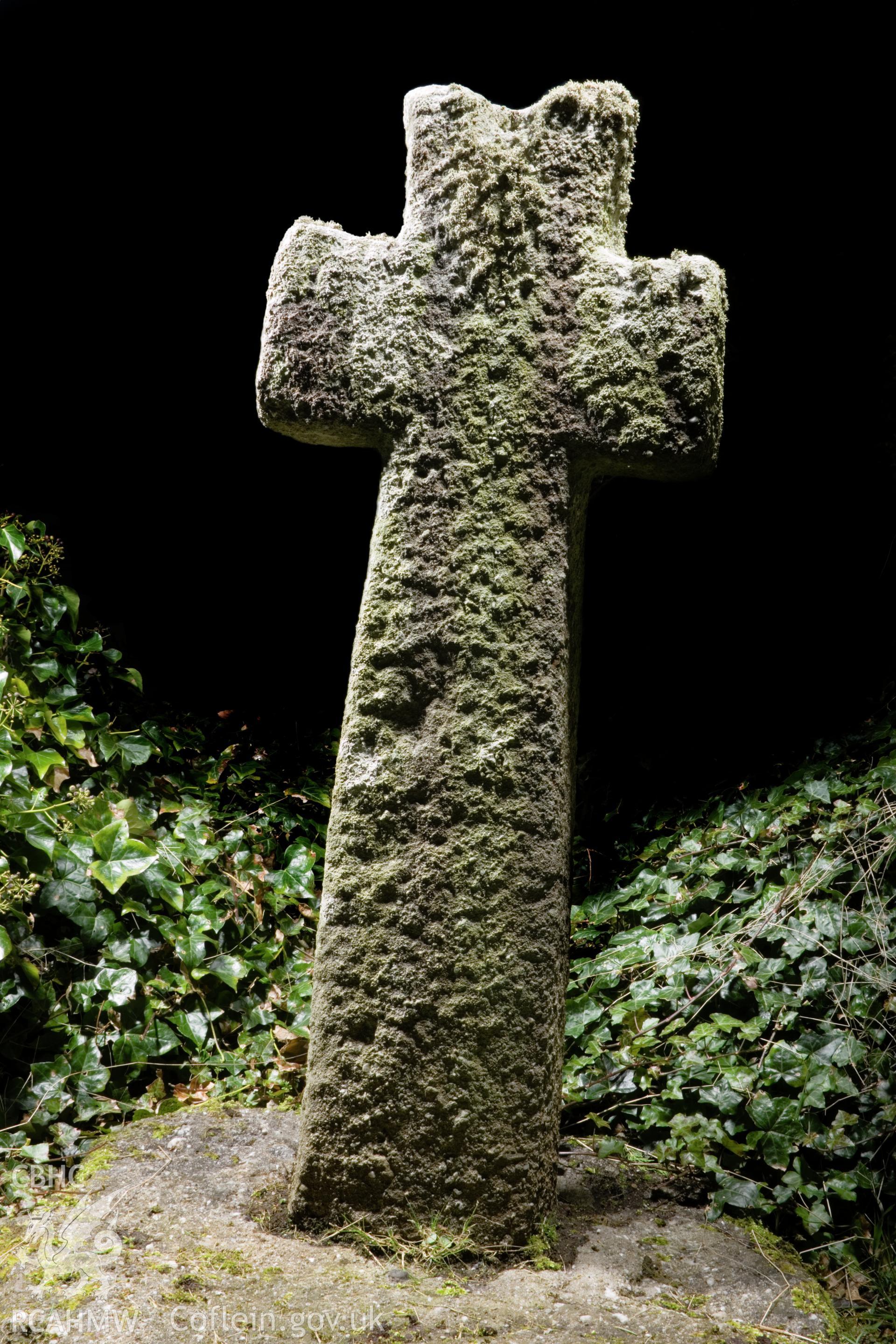 Churchyard cross from the east.