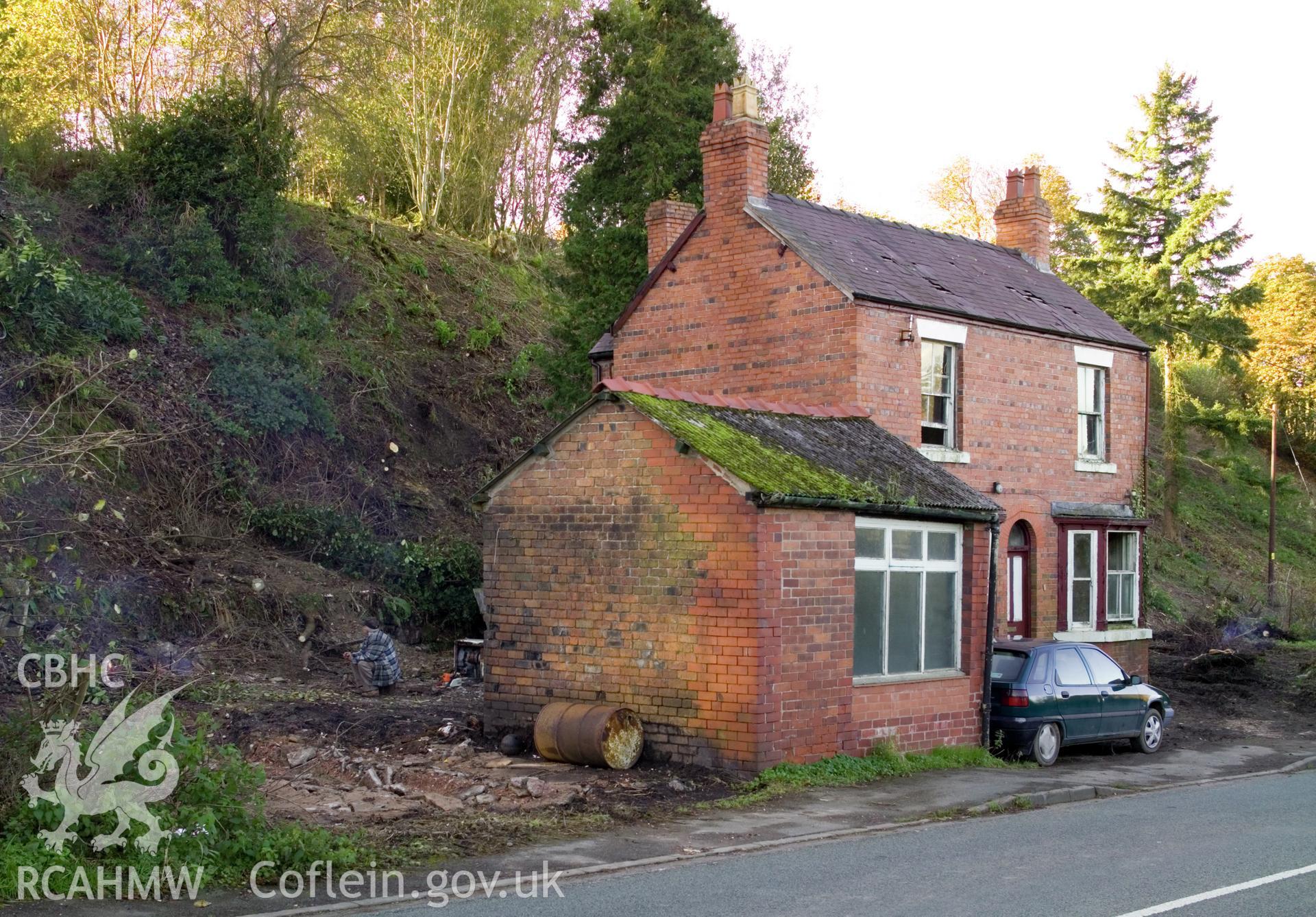 "Rock Villa" with canal embankment behind.