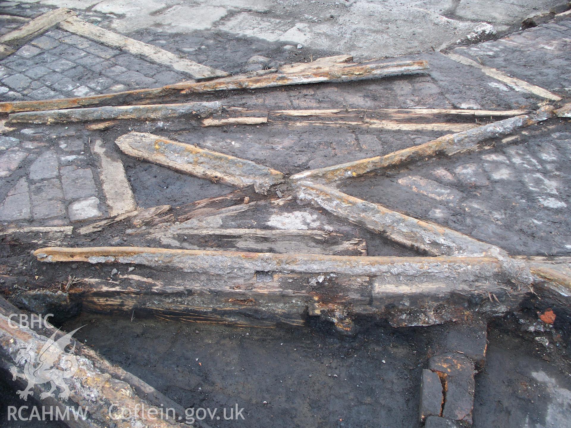 Detail of railway pointwork on the copperworks copper-ore river wharves.