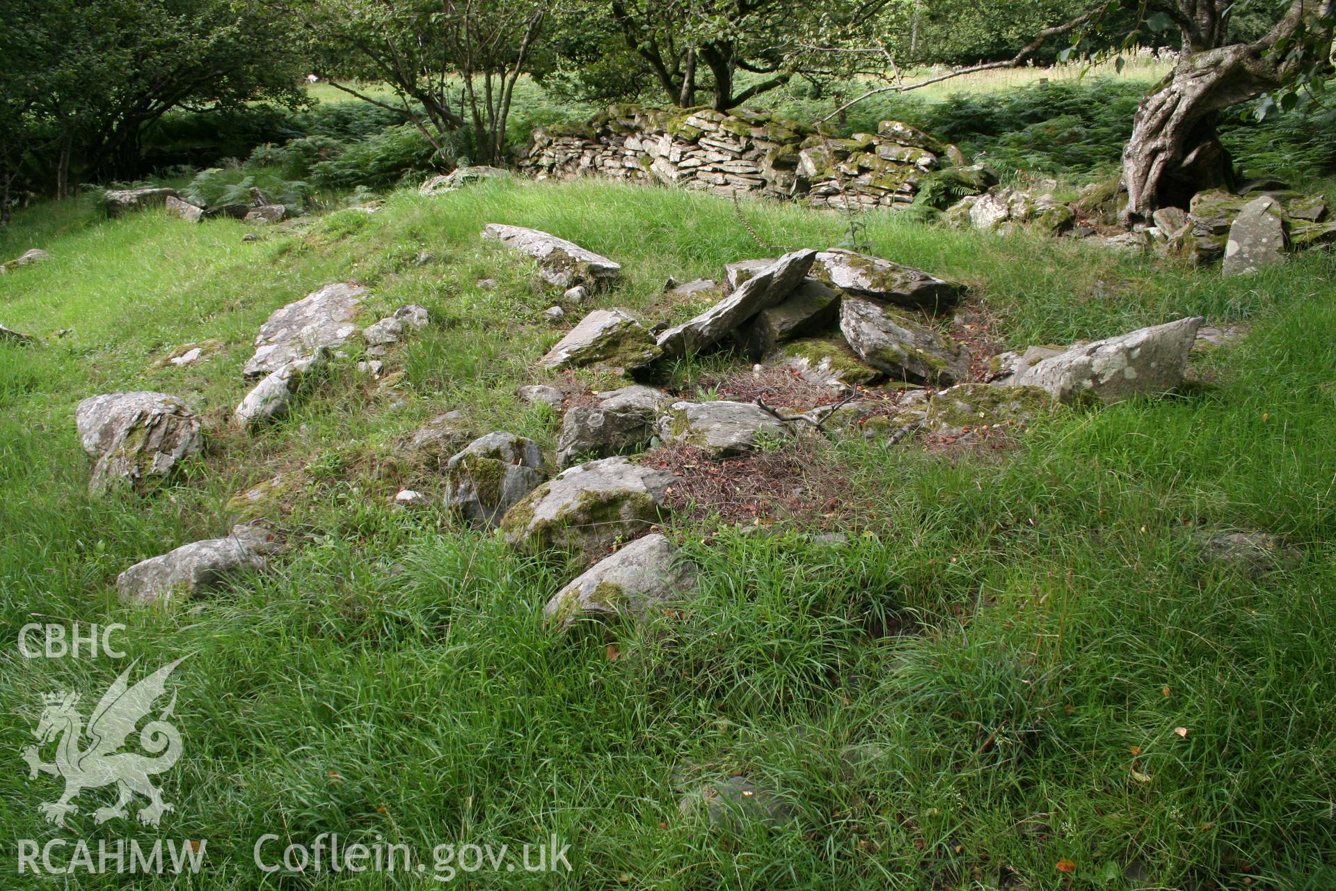 The remaind of the farmhouse from the north-east