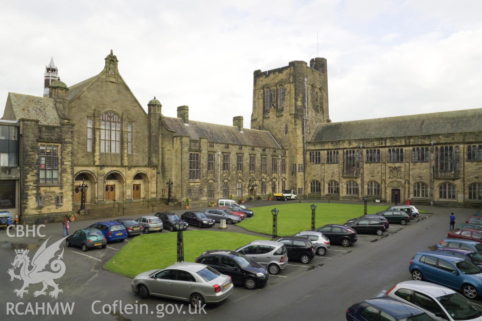 University tower, across quadrangle from the west.