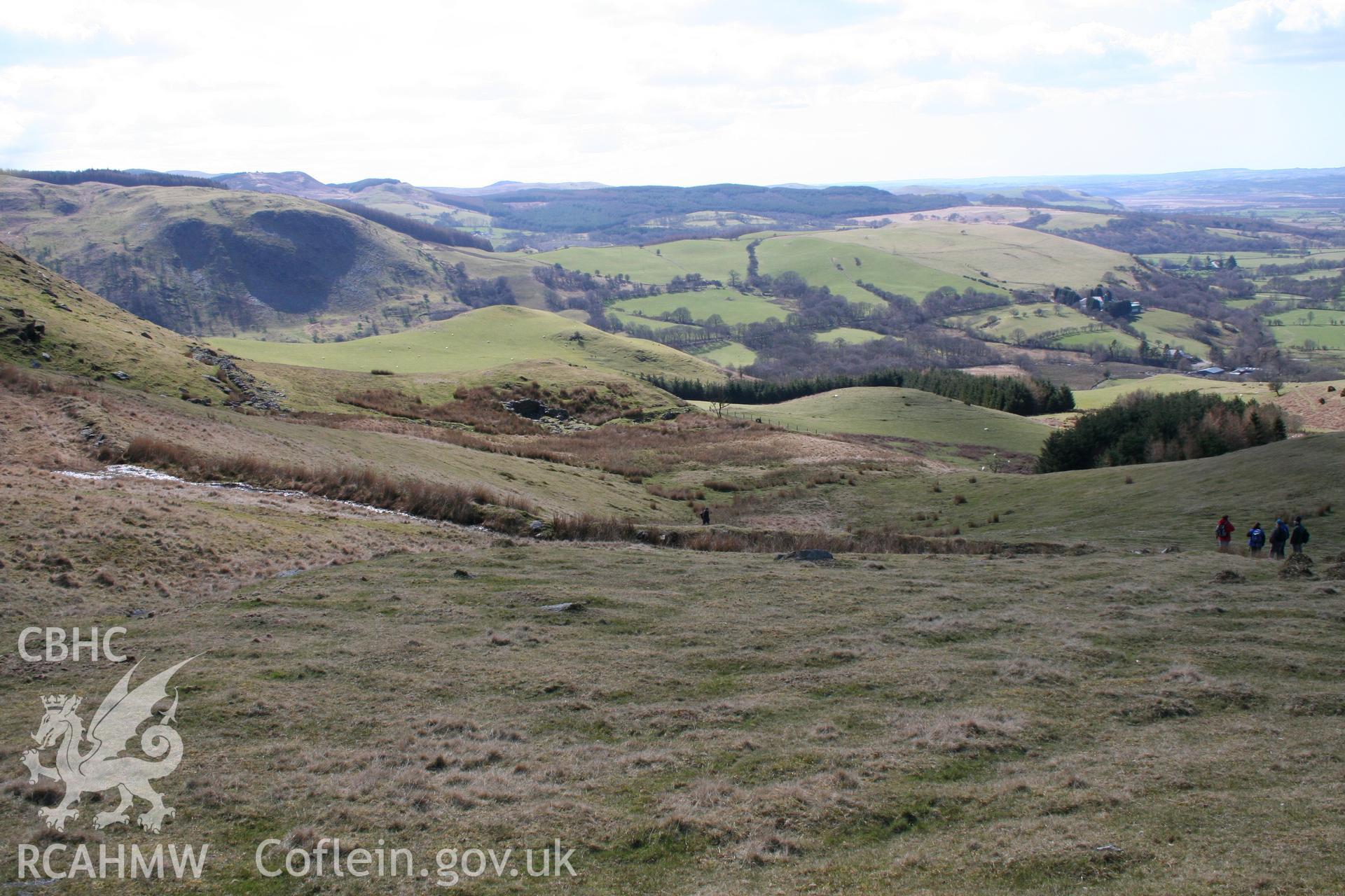 General view across the settlement of Pantglas from the north-east