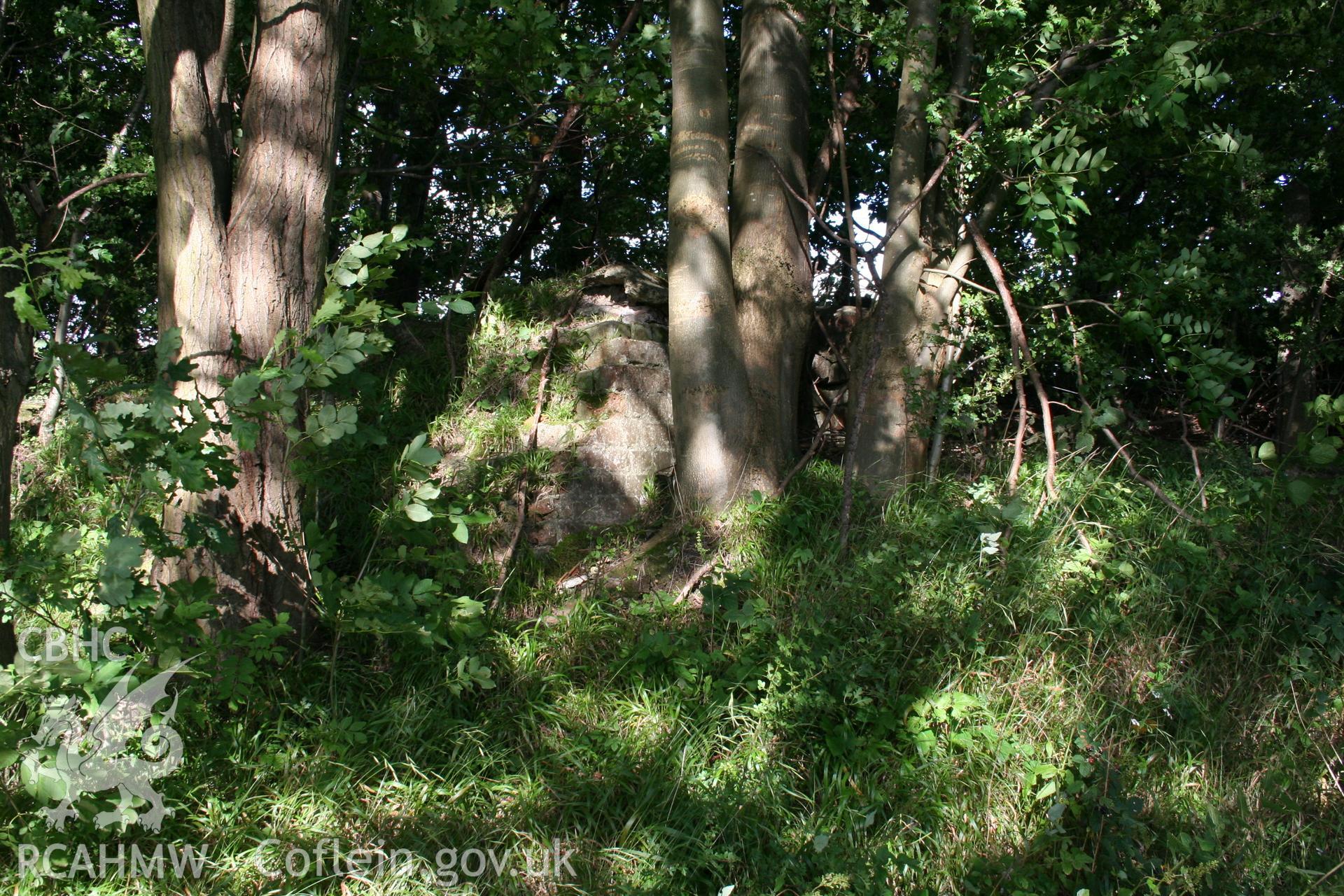 Red bridge No. 24, masonry remains, possibly of abutment.