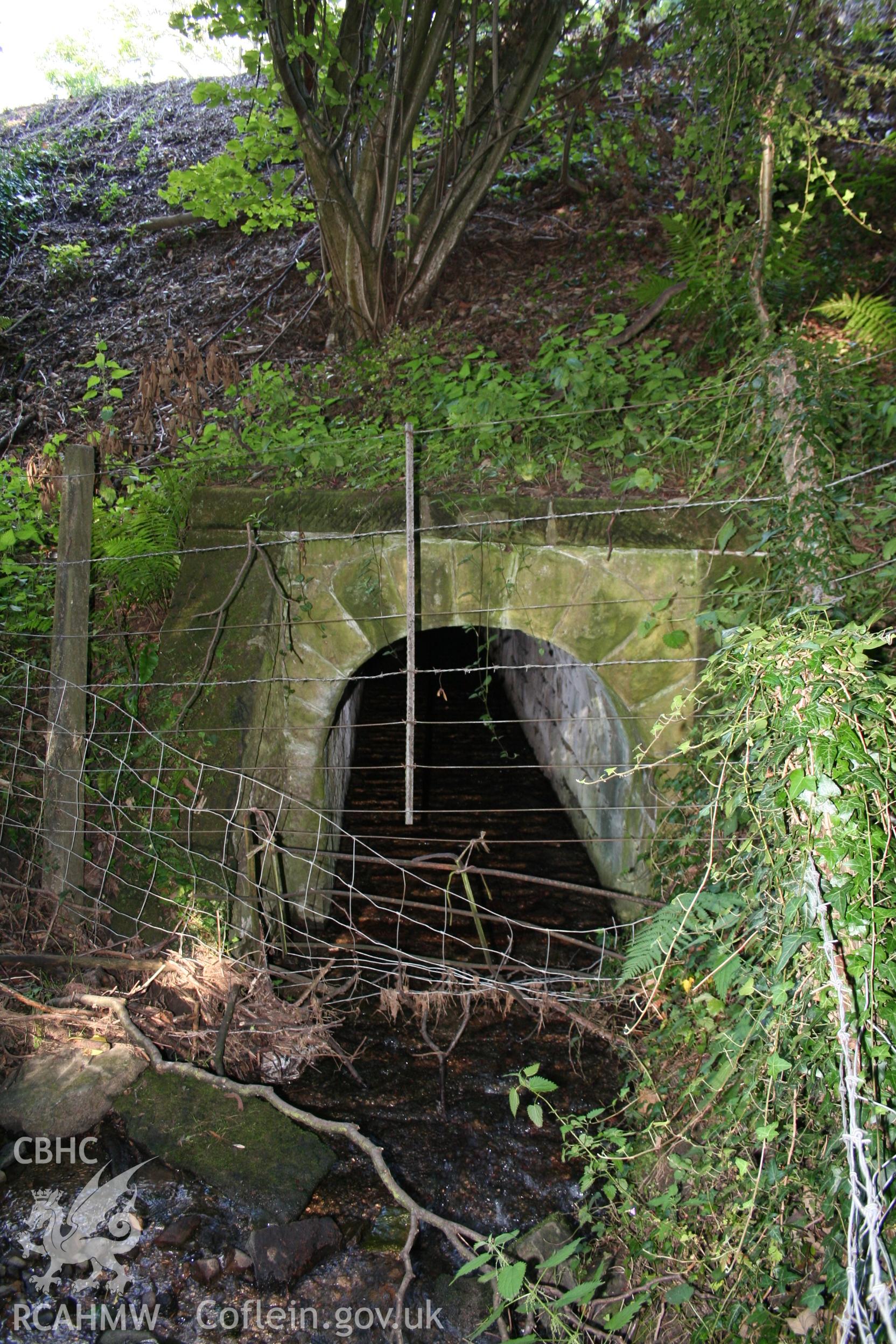 Pen-y-bryn Culvert No. 93, second culvert entrance, looking from the north, at inscription.