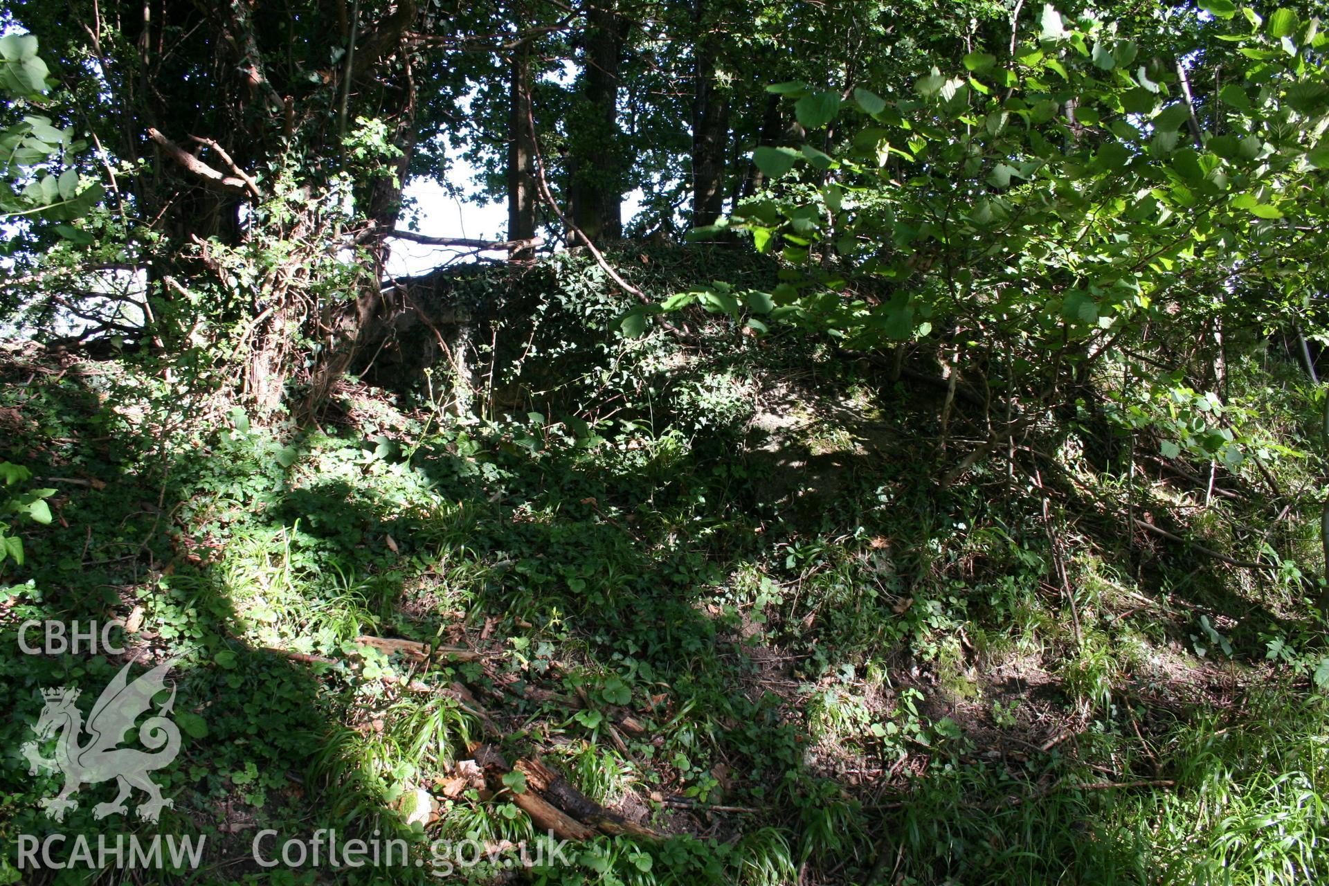 Red bridge No. 24, masonry remains, possibly of abutment.