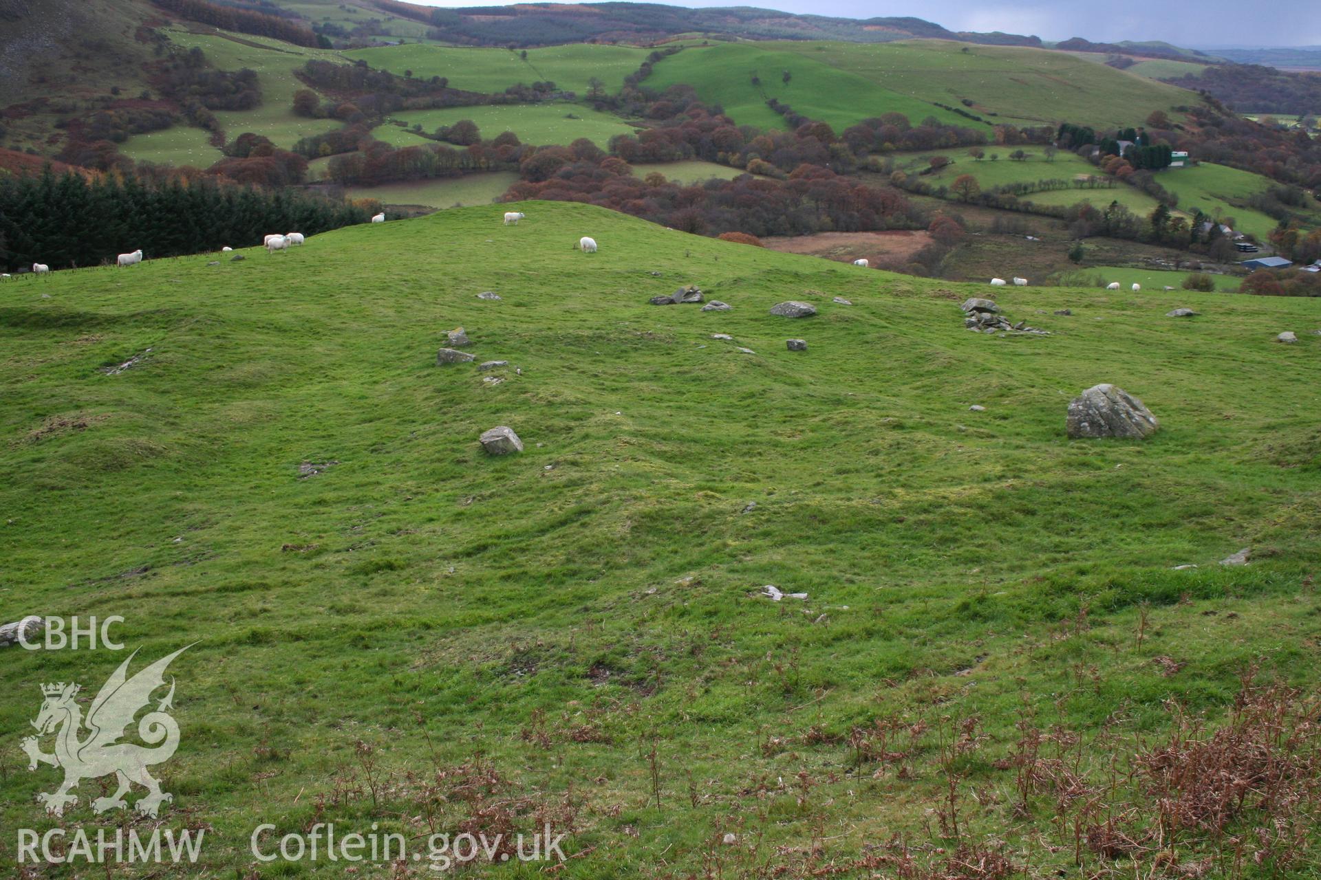 Longhouse and adjacent 'garden' from the north-east