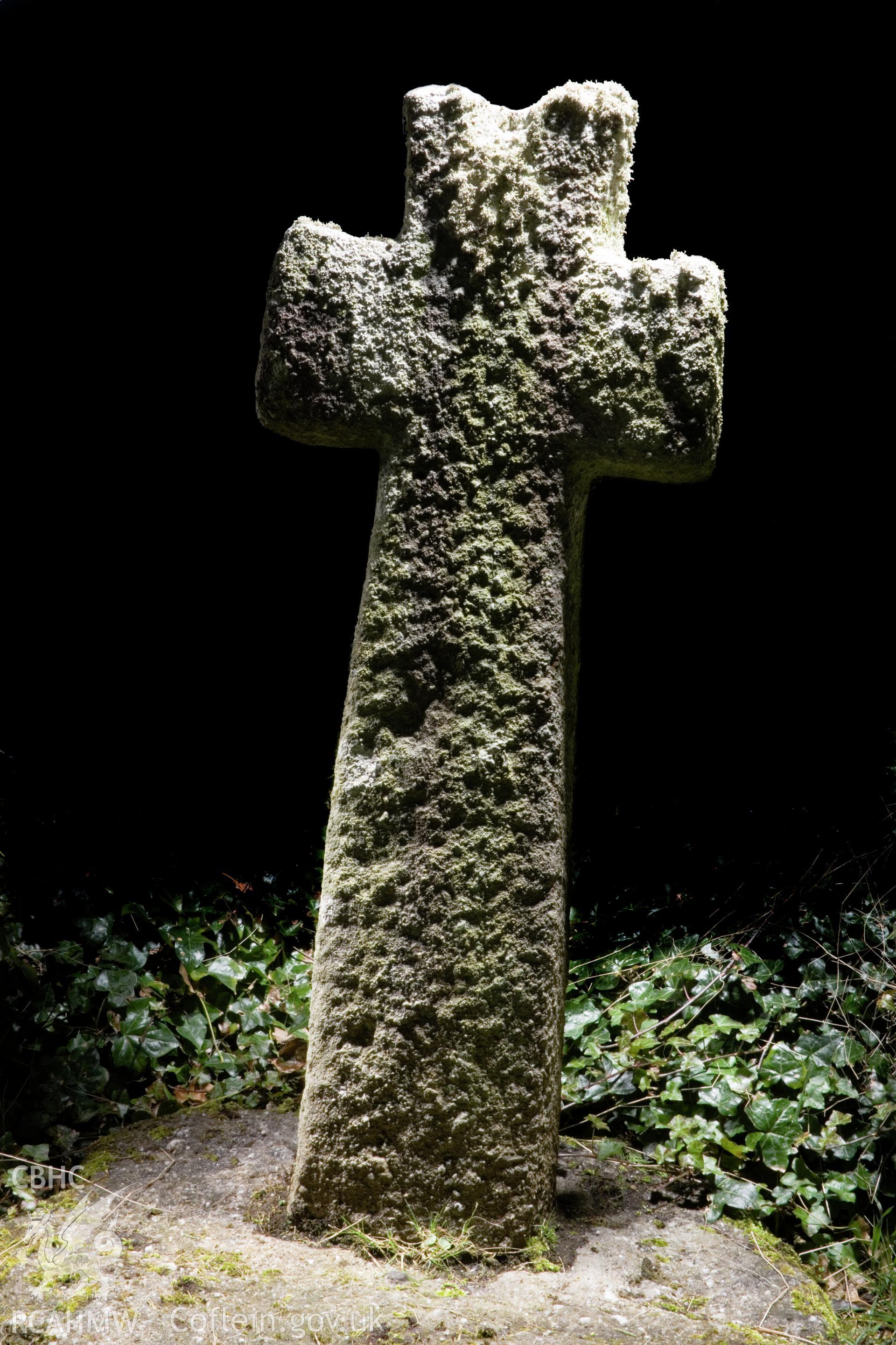 Churchyard cross from the east.