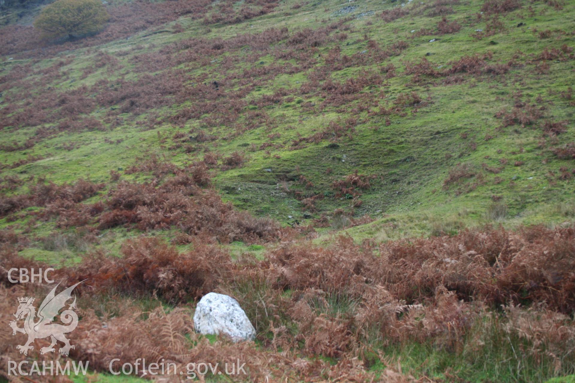 RCAHMW digital photographic survey of Coed Troed -y-Rhiw, Quarry, Ystrad Fflur, Ceredigion, by Louise Barker, 01/11/2006.