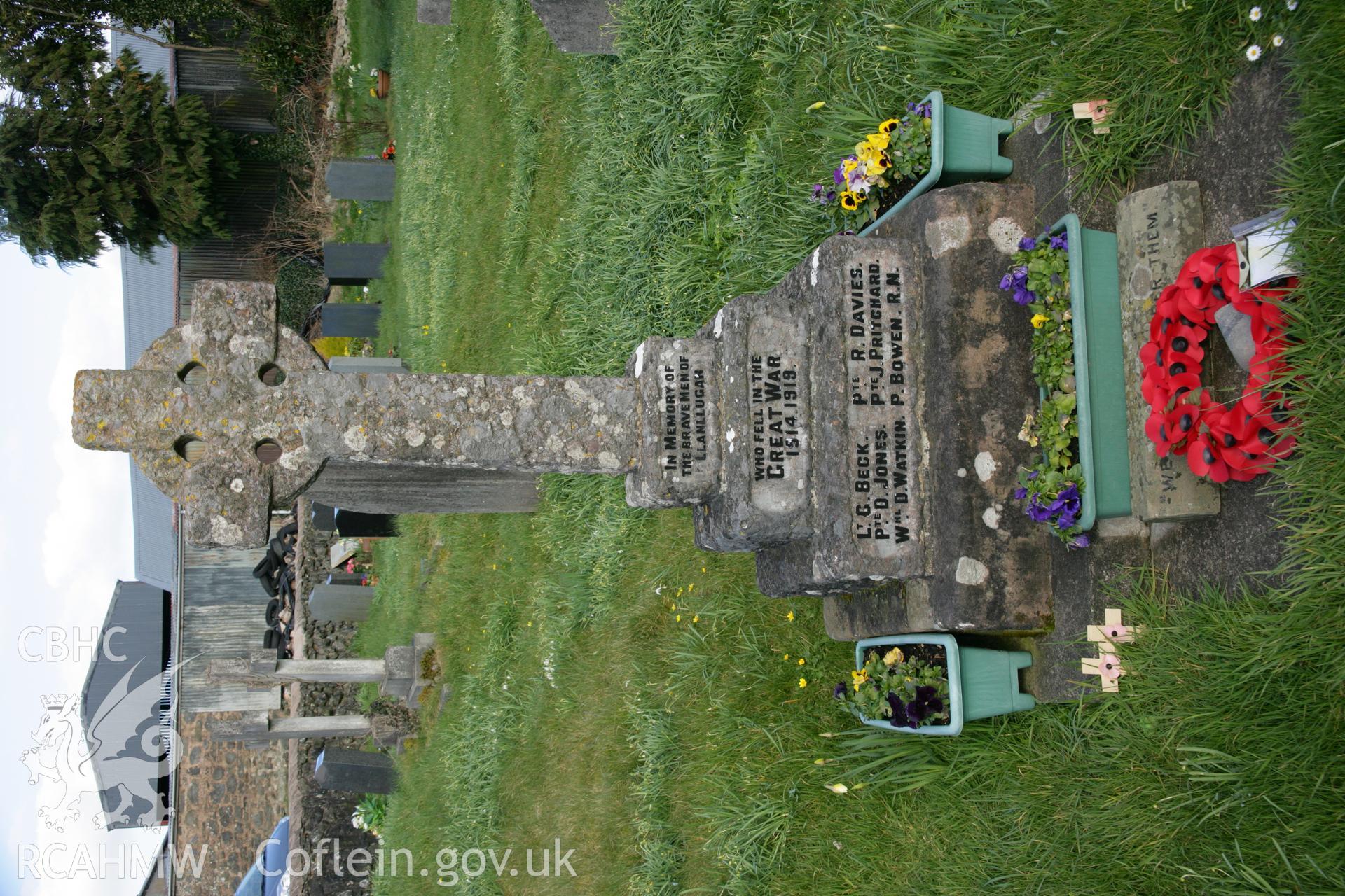 War memorial in grave yard.