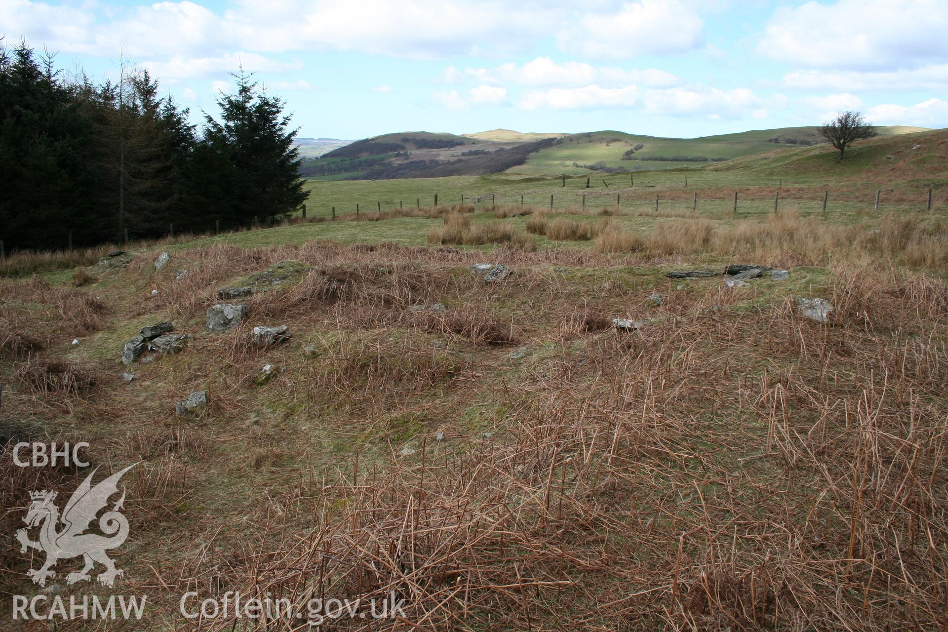 Remains of a building, original store and later house? From the east