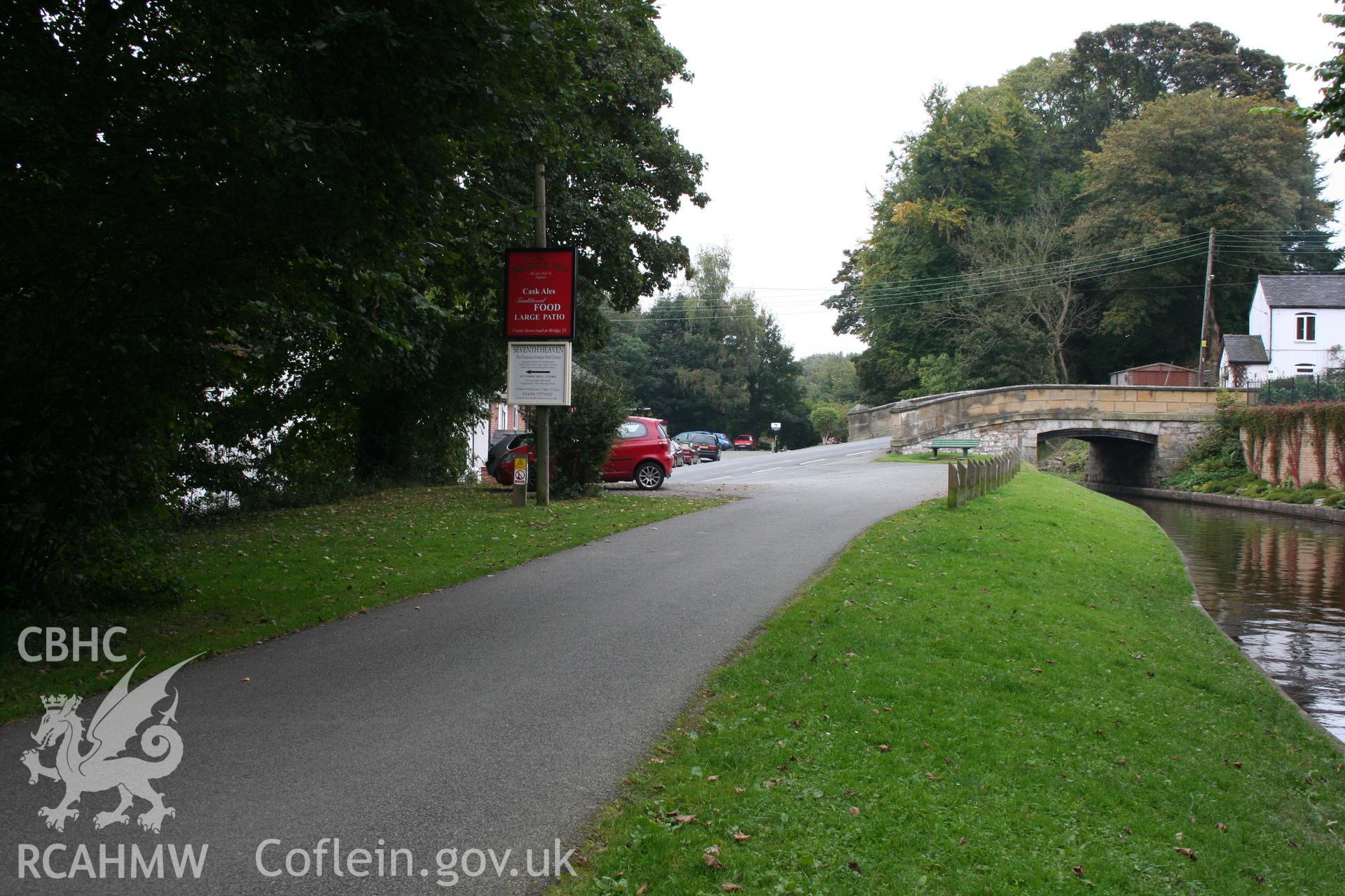 Site of wharf and former warehouse and stables, from the west.