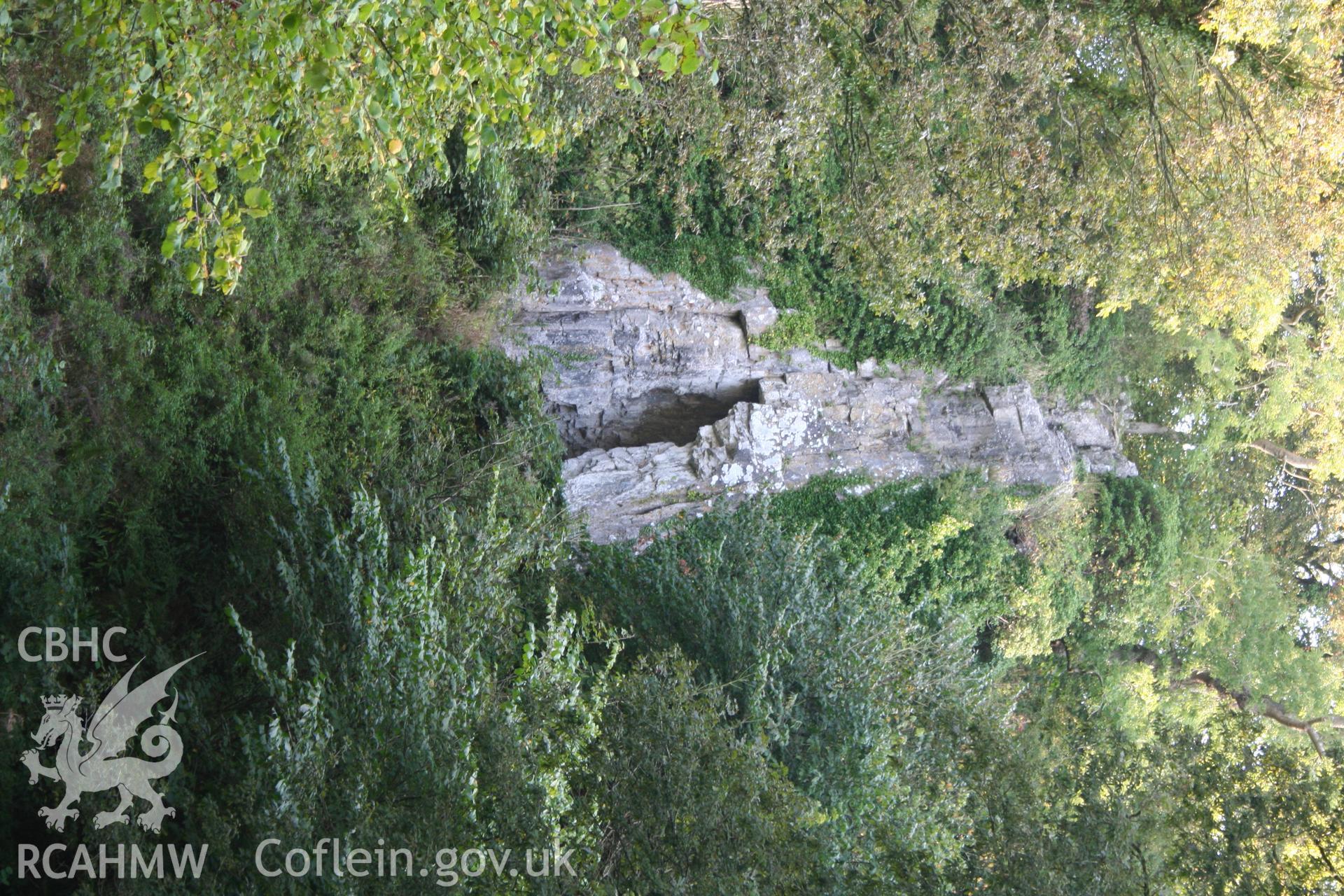 Cathole Cave, Parkmill. View of cave from the west.