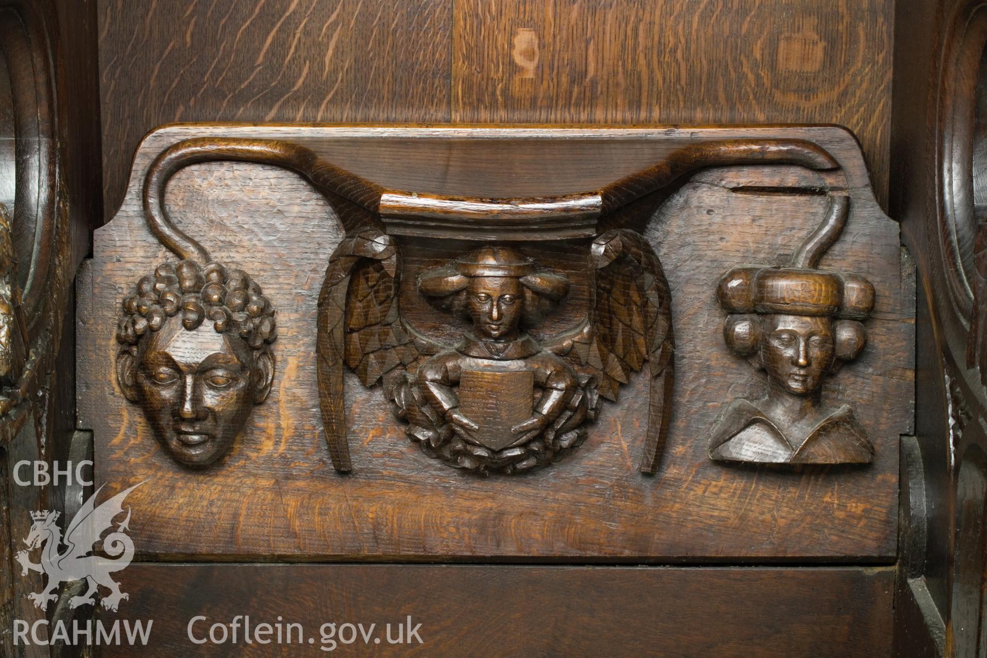 Misericord on North wall.