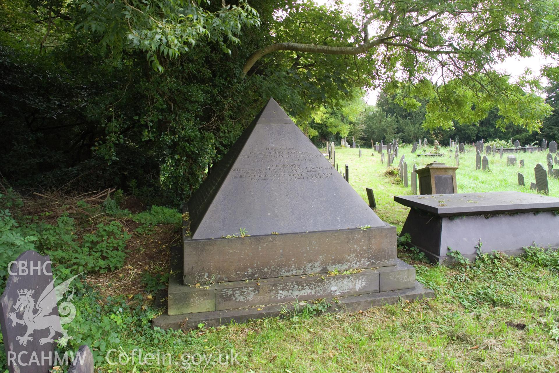 Wyatt memorial, in graveyard.