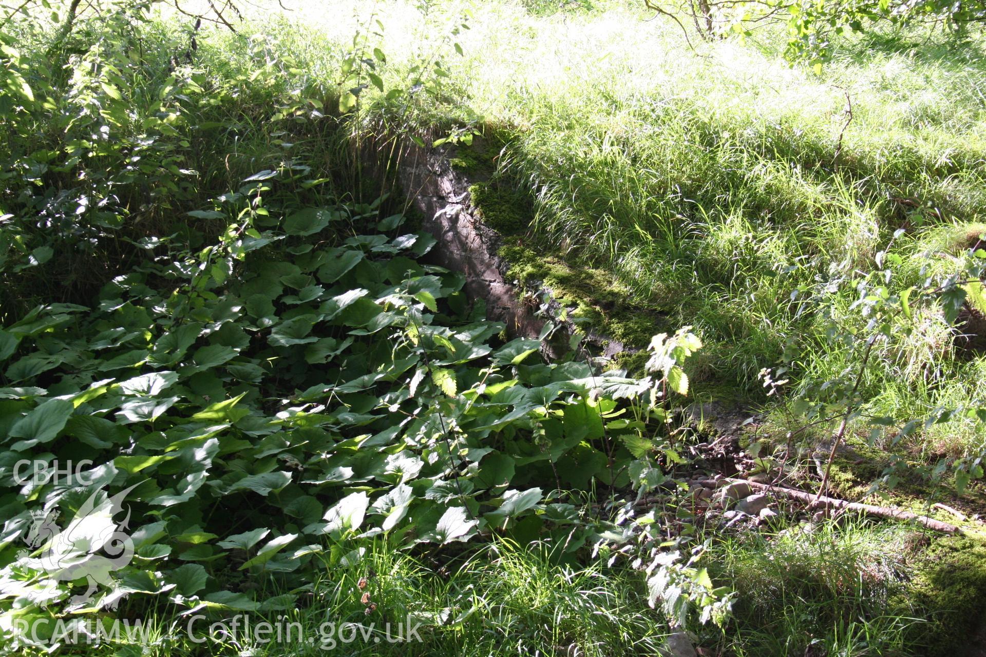 Red bridge No. 24, masonry remains, possibly of abutment.