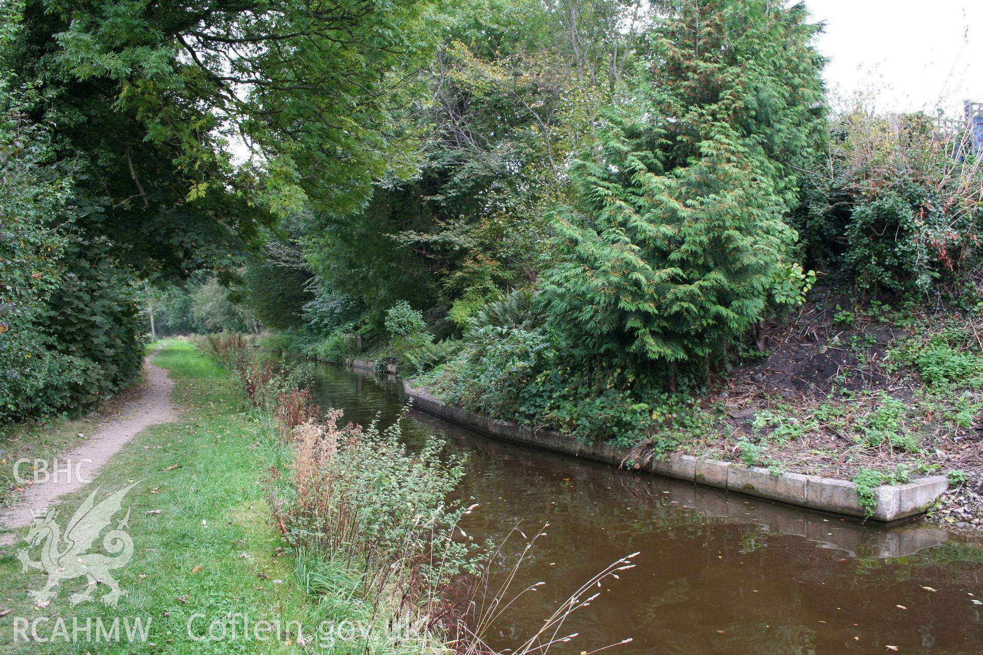 Narrowing at the site of the former bridge, from the east.