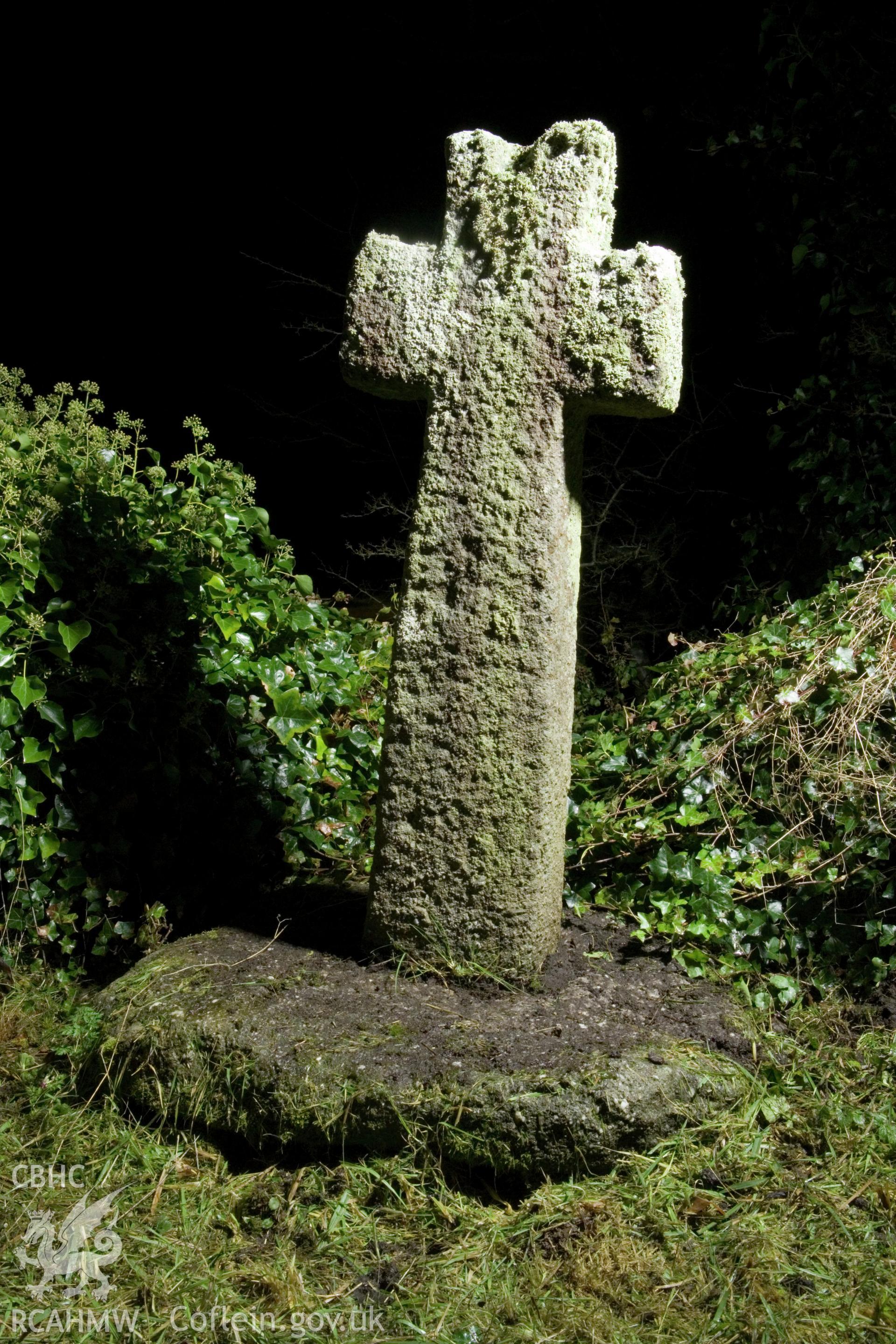 Churchyard cross from the east.