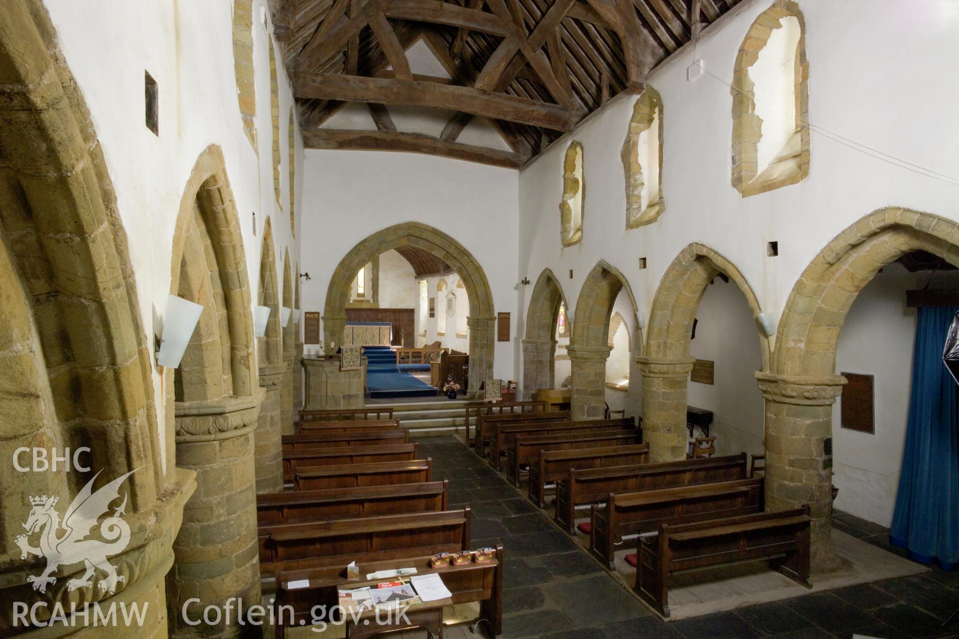 Interior looking east.