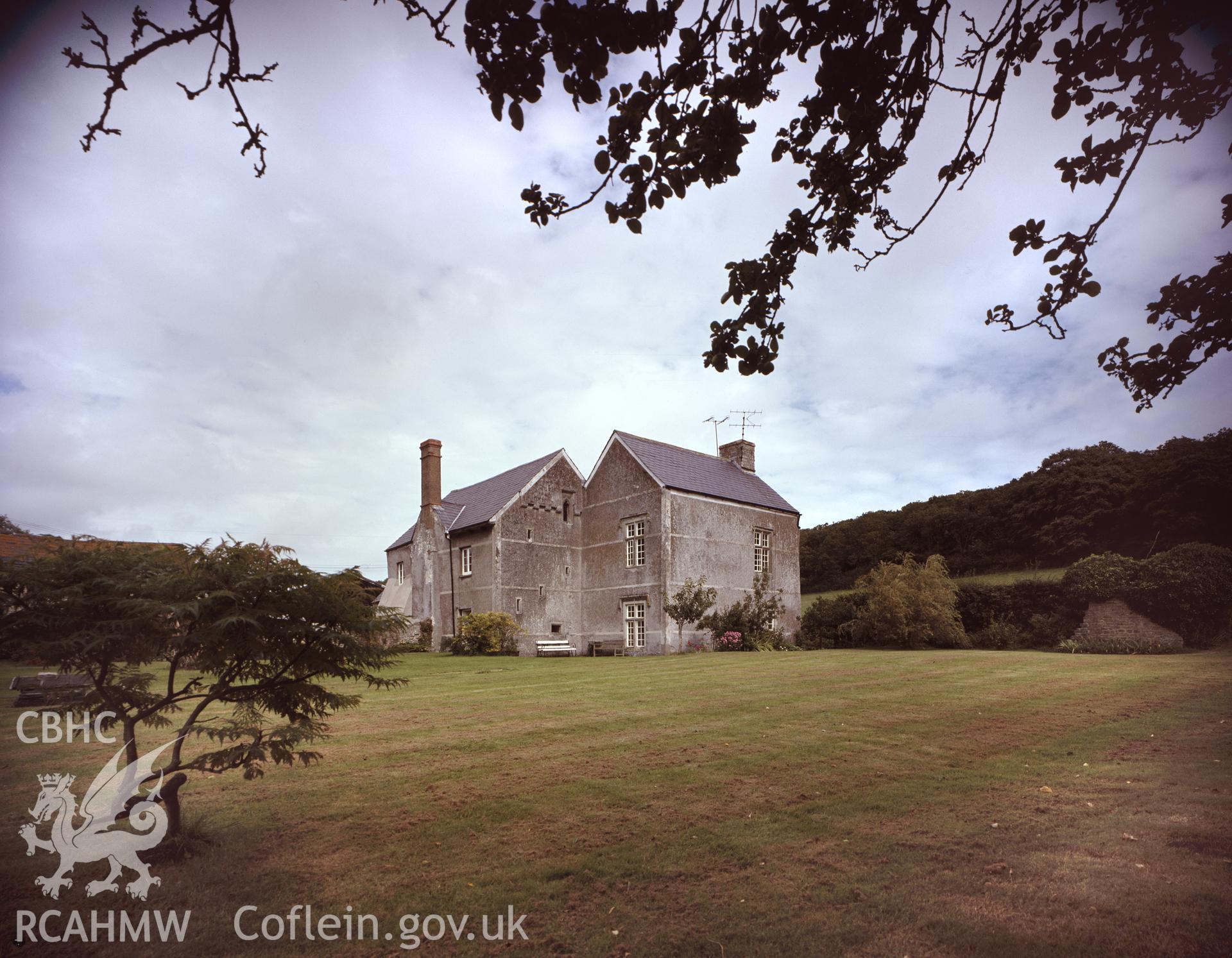 RCAHMW colour transparency showing Garn-lwyd Farmhouse taken by RCAHMW, undated.