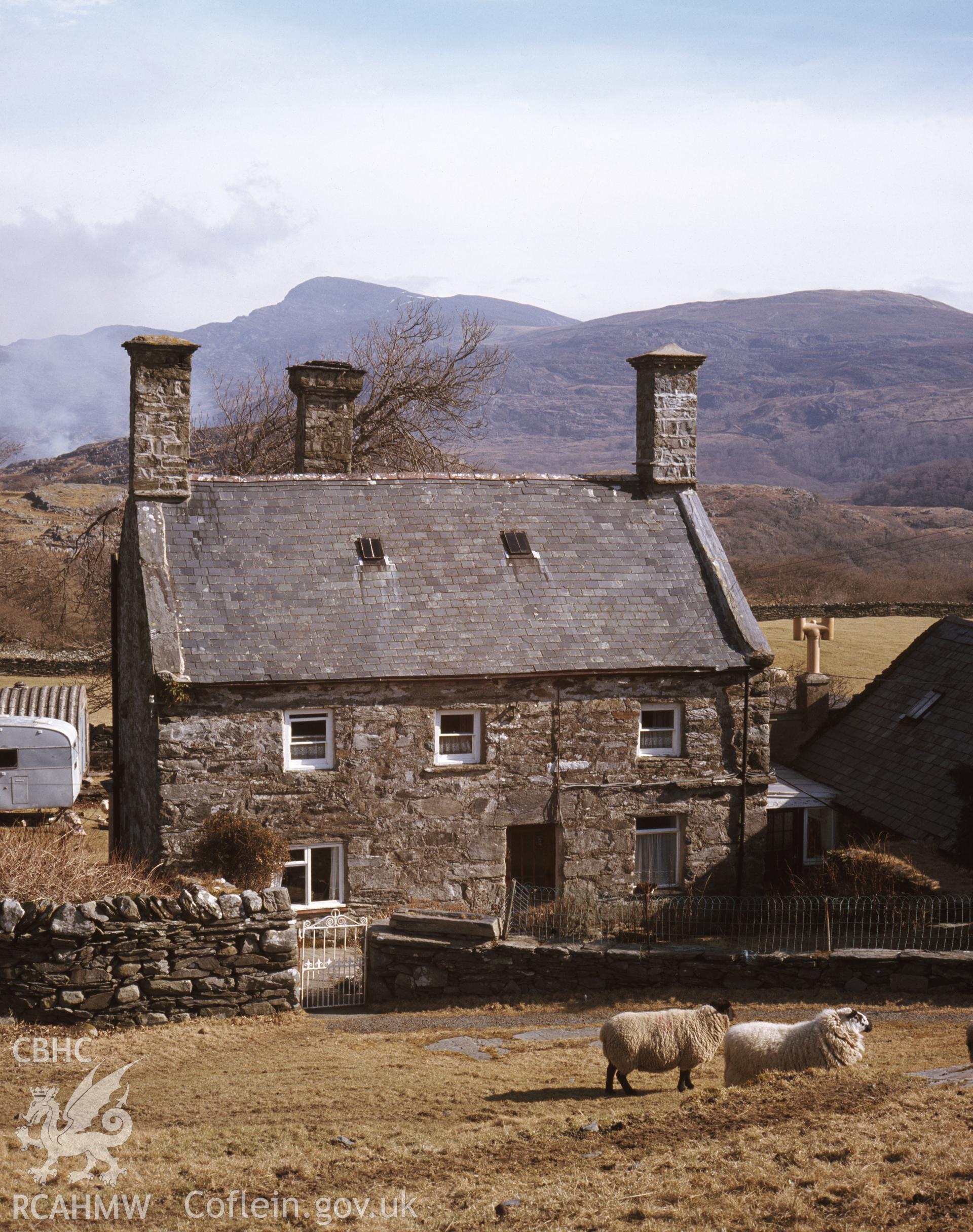 RCAHMW colour transparency showing Tyddyn y Felin taken by RCAHMW, undated.