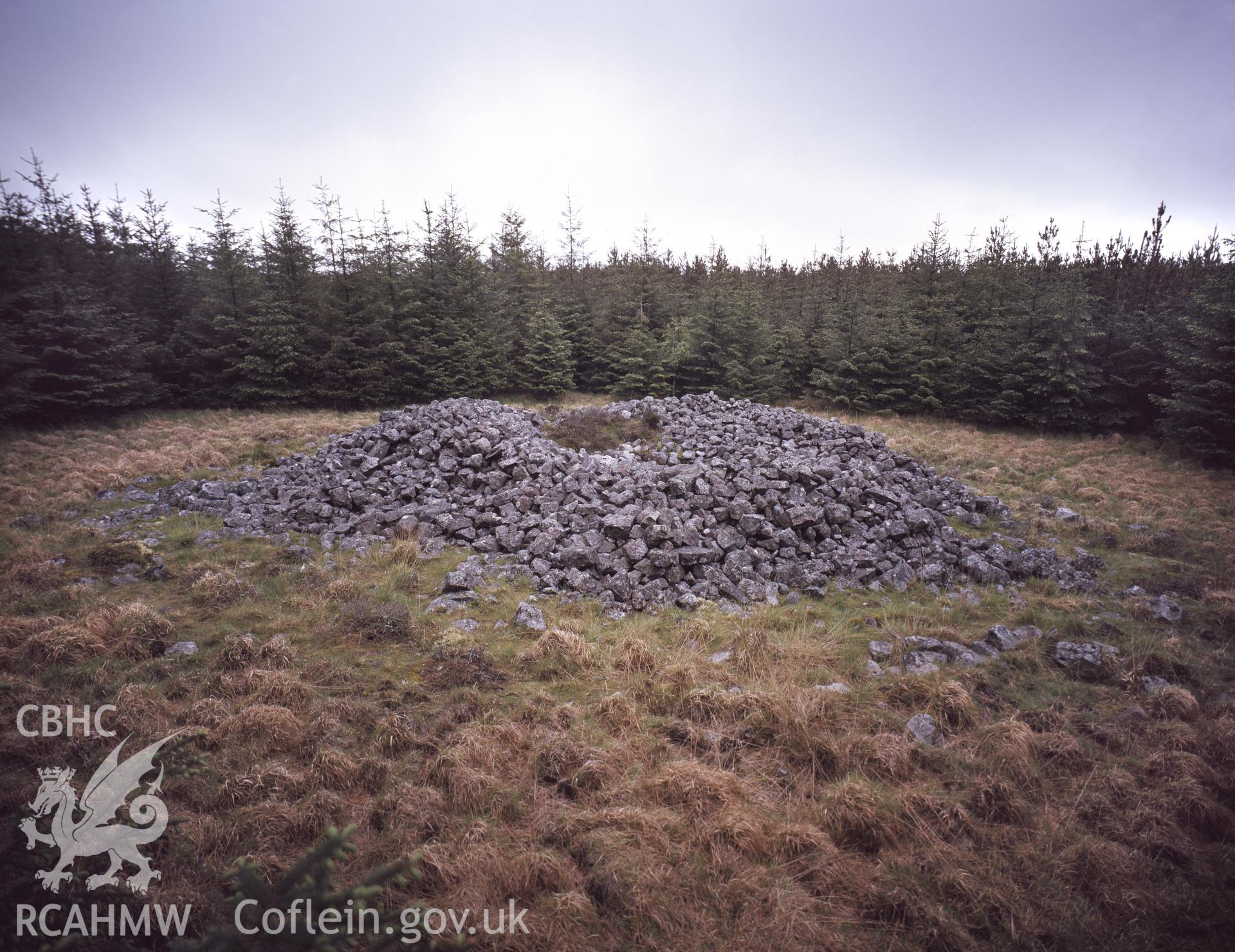 RCAHMW colour transparency showing Carn yr Arian, Ystradfellte, undated.