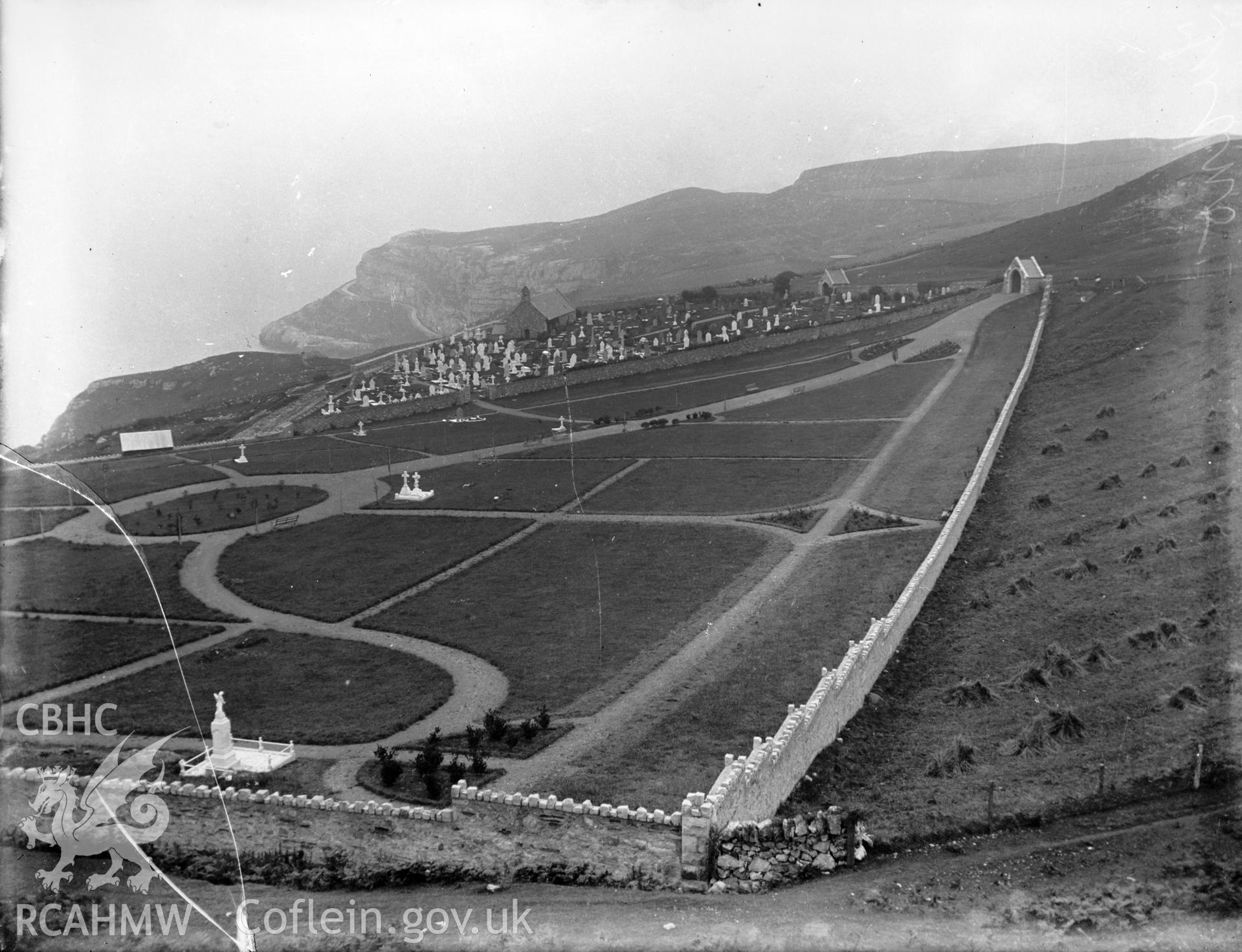 Great Orme Cemetery and chapel/church.