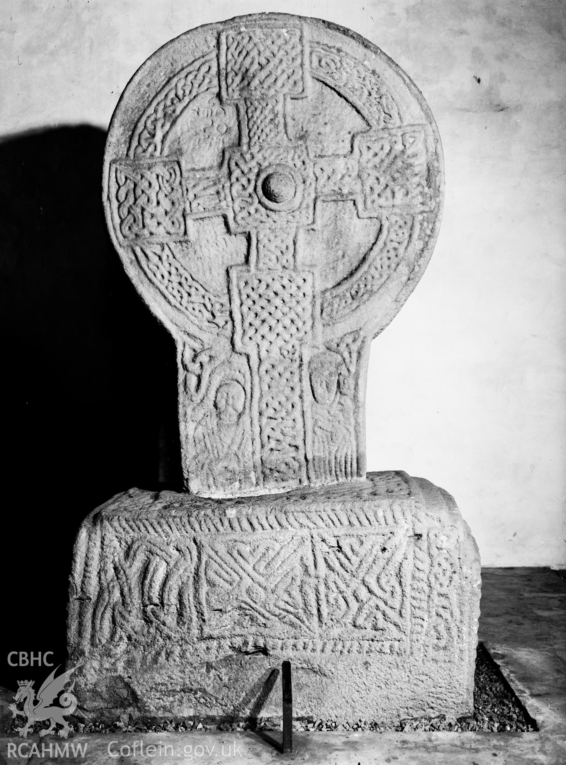 View of Conbelin Stone in Margam Stones Museum