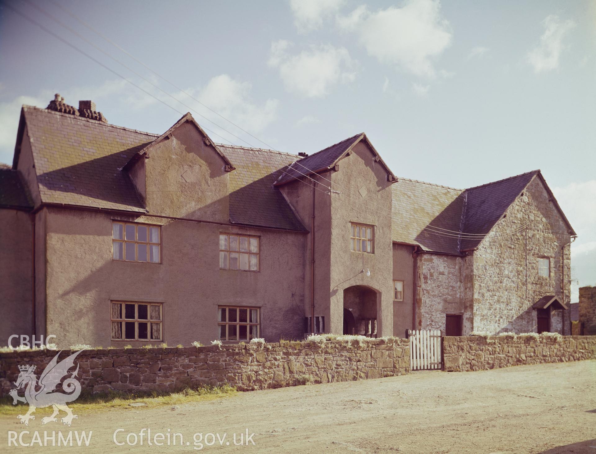 RCAHMW colour transparency of a general view of Plas Cadwgan, Denbigh.